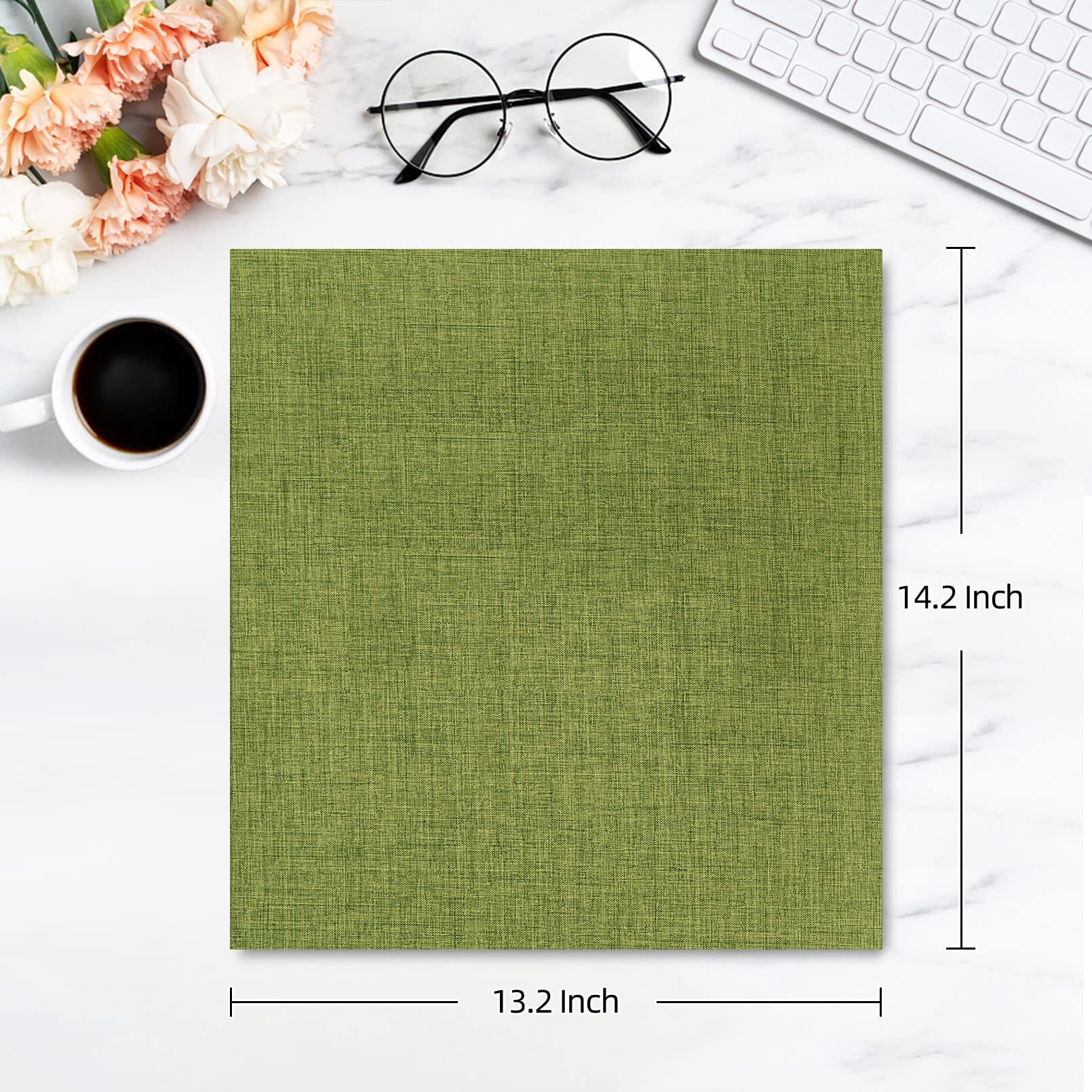 Potricher Photo Album For 4X6 600 Photos Linen Cover Extra Large Capacity Photo Book For Family Wedding Anniversary Baby (Green, 600 Pockets)