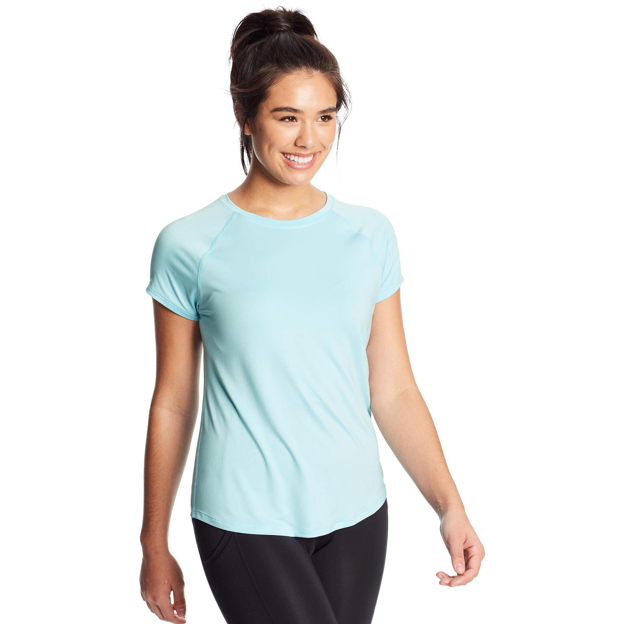 C9 Champion Womens Soft Tech Tee T Shirt, Iced Blue, Small Us