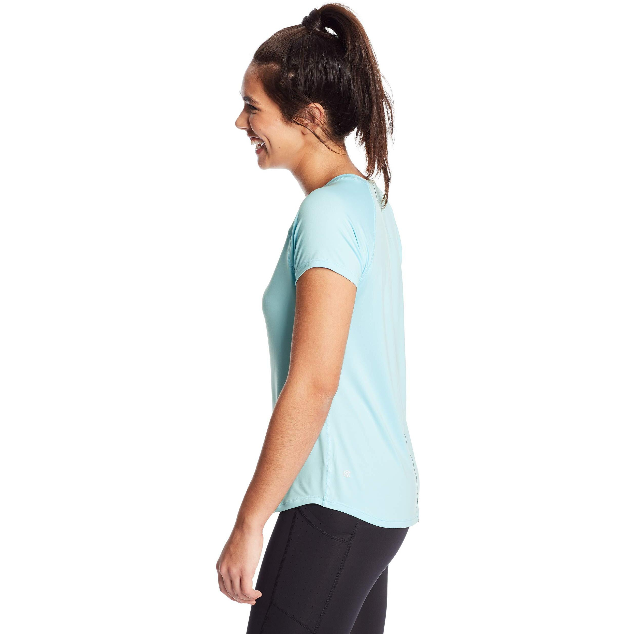 C9 Champion Womens Soft Tech Tee T Shirt, Iced Blue, Small Us