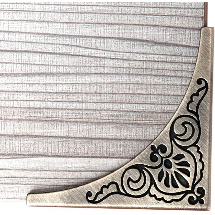 Antique Zinc Alloy Box Corner Protector Edge Safety Guard Cabinet Furniture Corner Bumpers Pack Of 4 (Bronze)