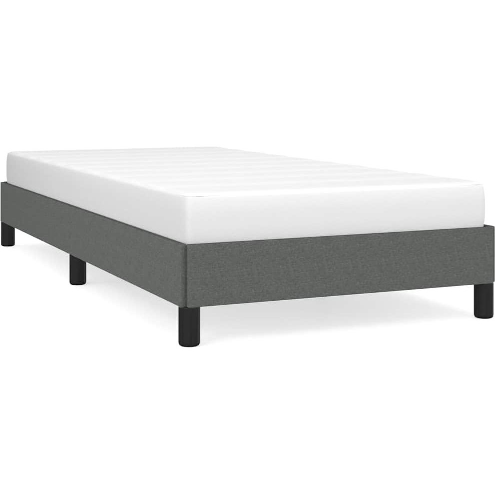 Vidaxl Bed Frame Dark Gray 39.4"&quotX74.8"" Twin Fabric