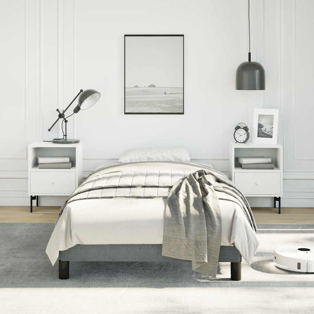 Vidaxl Bed Frame Dark Gray 39.4"&quotX74.8"" Twin Fabric