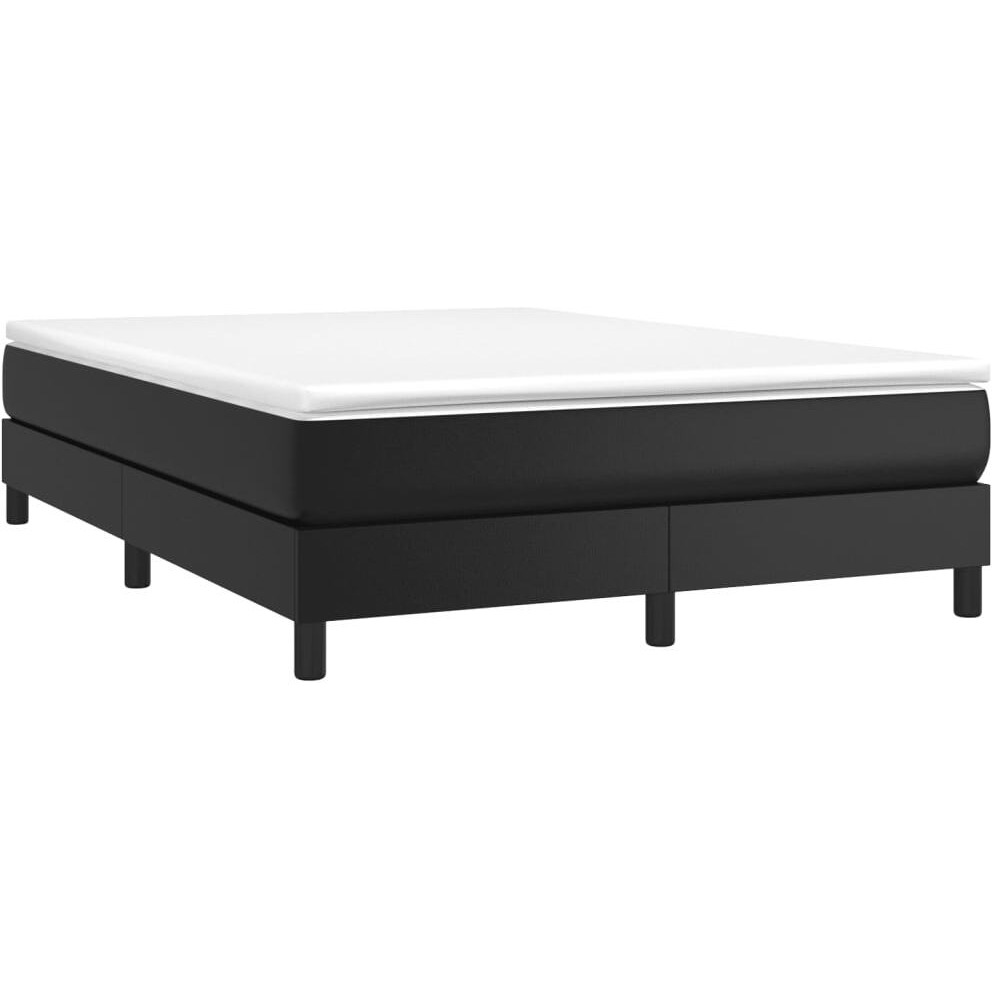 Vidaxl Box Spring Bed Frame Black 59.8"&quotX79.9"" Queen Faux Leather