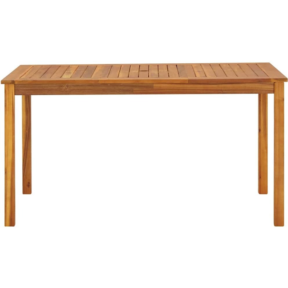 Vidaxl Patio Table 55.1"&quotX31.5"&quotX29.1"" Solid Acacia Wood
