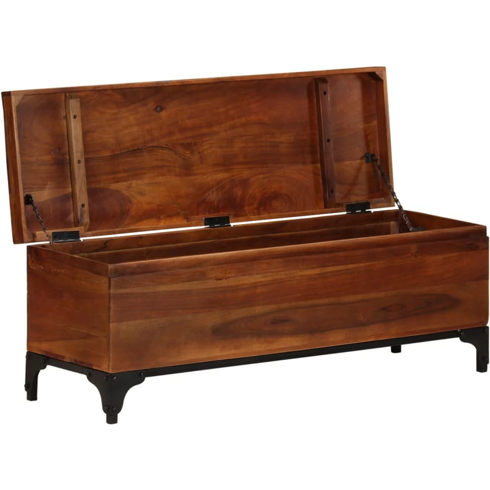 Vidaxl Storage Trunk 43.3"&quotX13.8"&quotX16.1"" Solid Acacia Wood