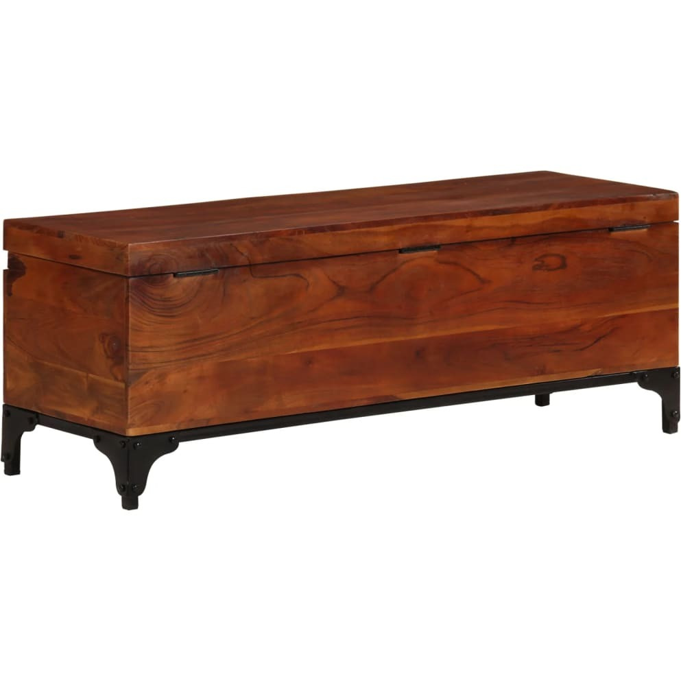 Vidaxl Storage Trunk 43.3"&quotX13.8"&quotX16.1"" Solid Acacia Wood