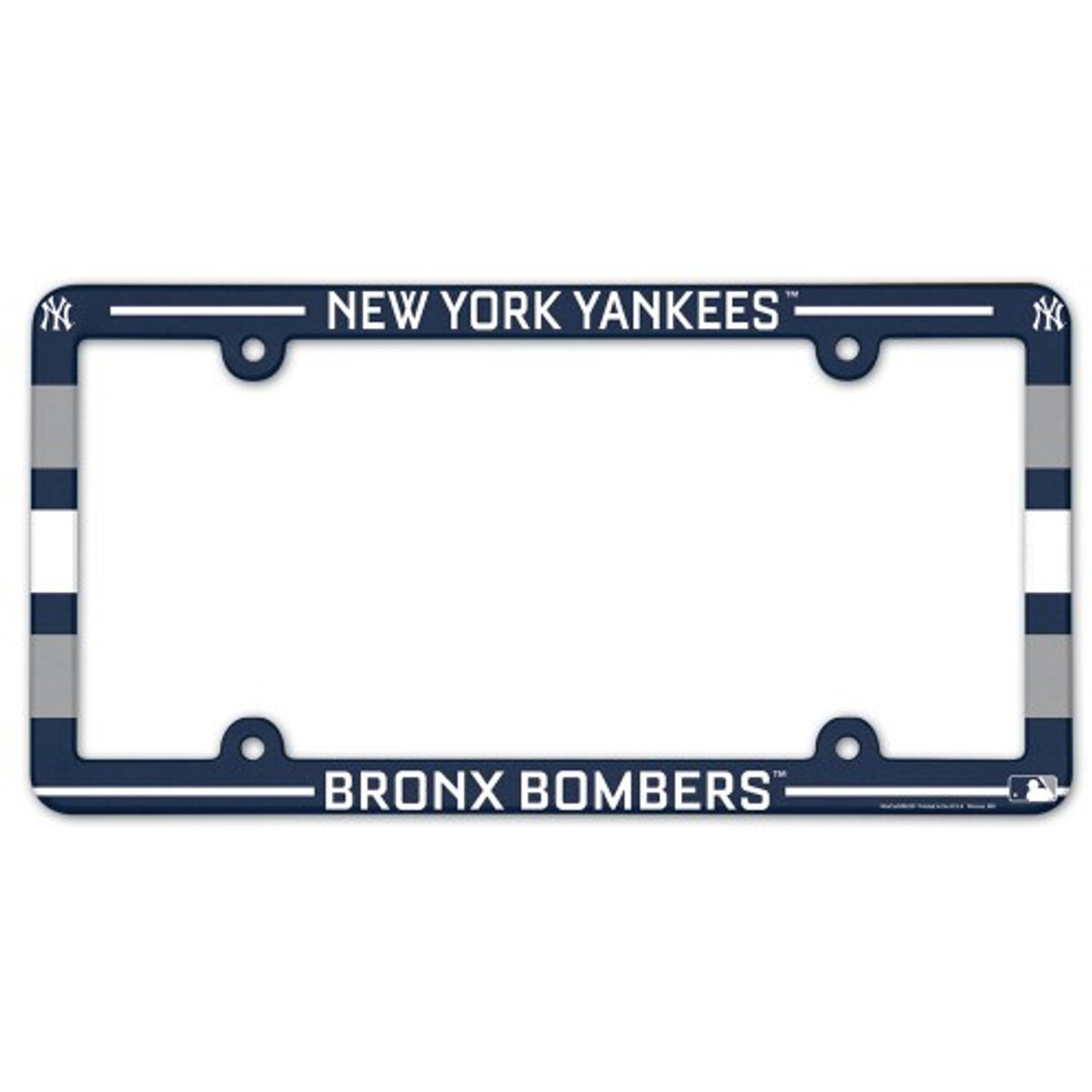 New York Yankees License Plate Frame Plastic Full Color Style