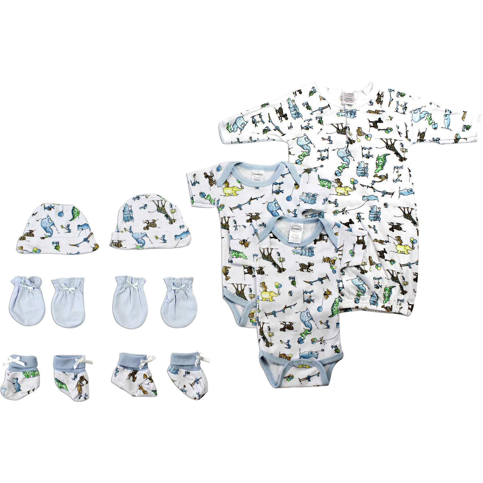 Newborn Baby Boys 9 Pc Layette Baby Shower Gift Set