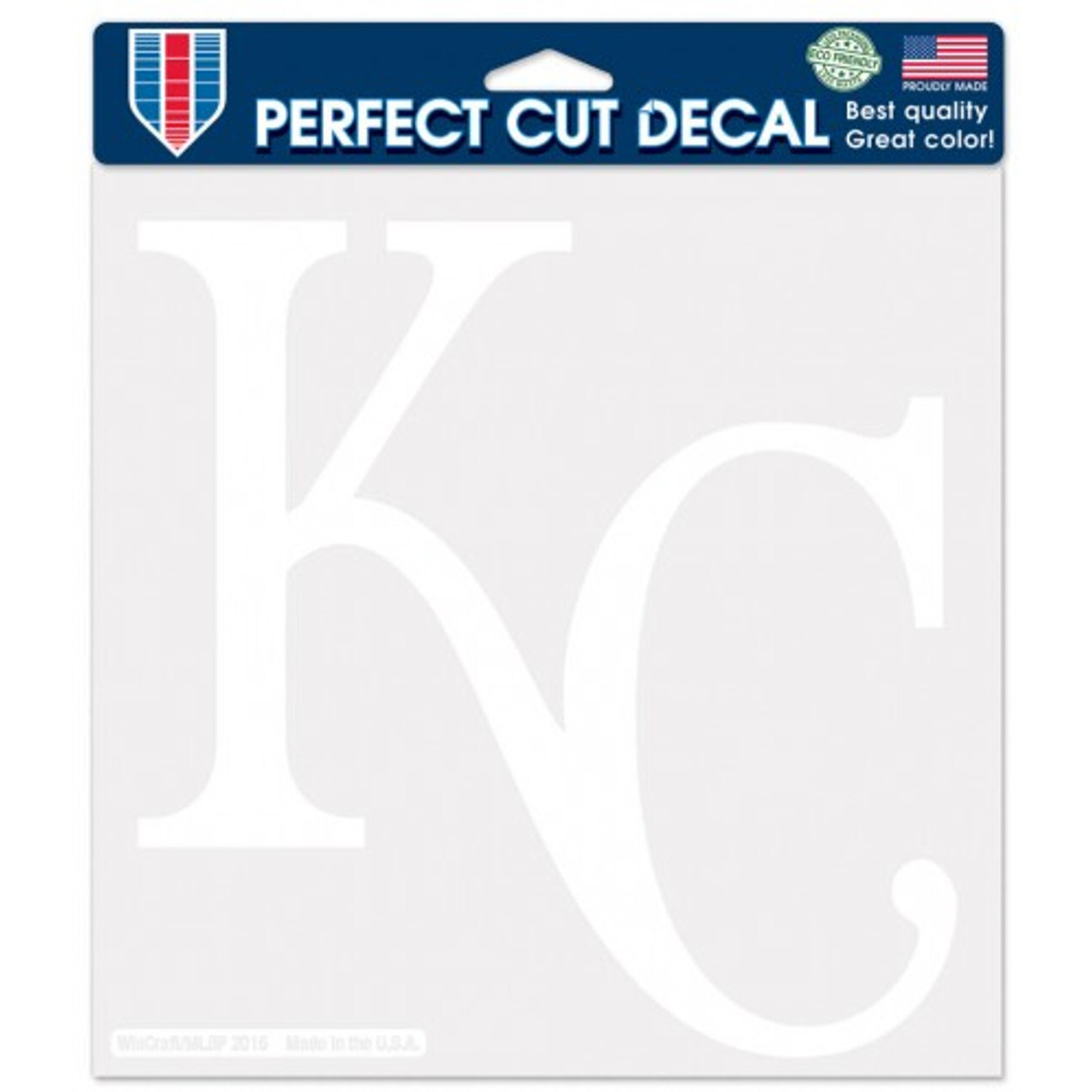 Kansas City Royals Decal 8X8 Die Cut White