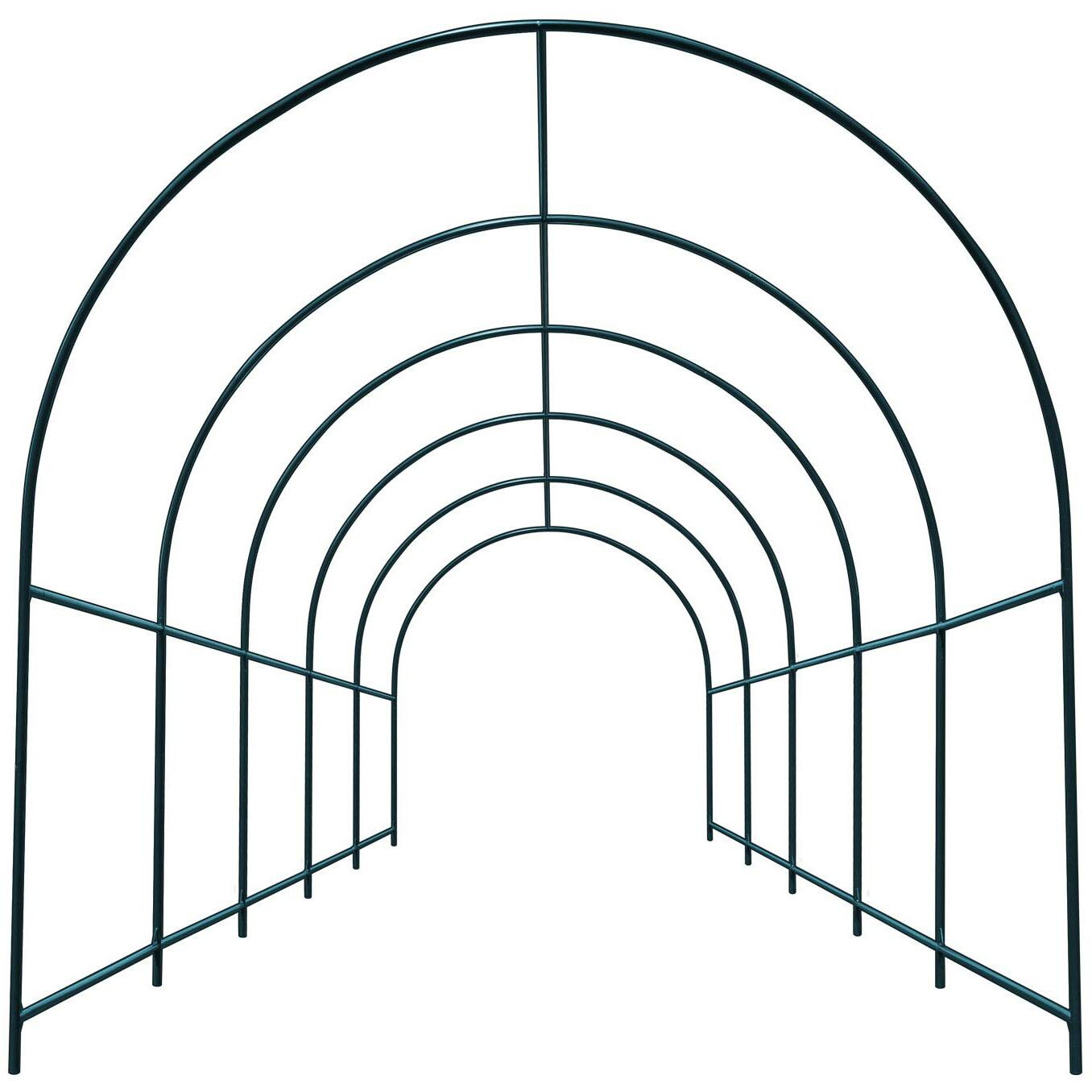 Benefitusa Multi-Size Large Garden Support Arch Frame Climbing Plant Arch Arbor For Flowers/Fruits/Vegetables (16.4Ft X 7Ft X 7.2Ft)