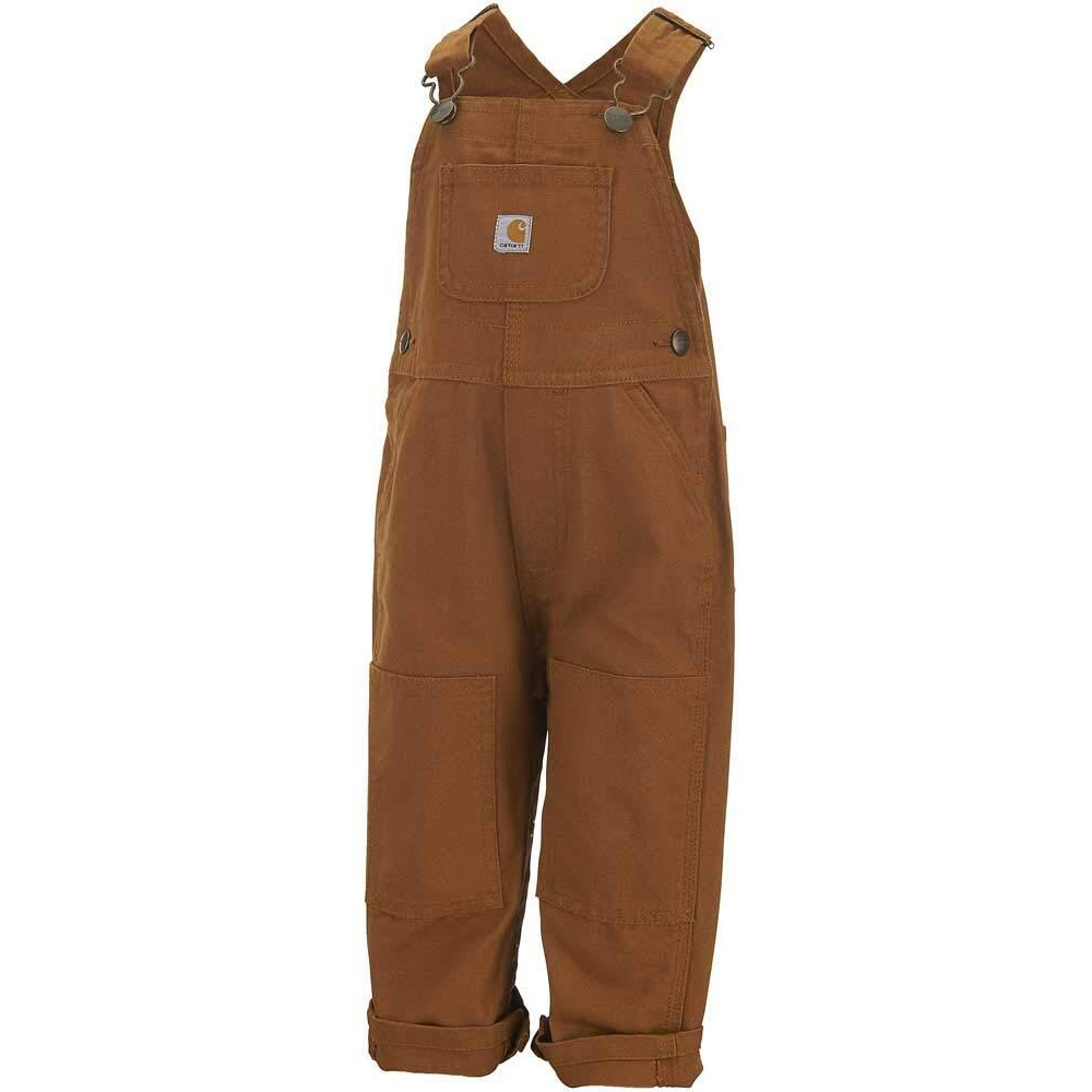 Carhartt Kid's Cm8609 Washed Duck Bib Overall - Boys - 18 Months - Carhartt Brown
