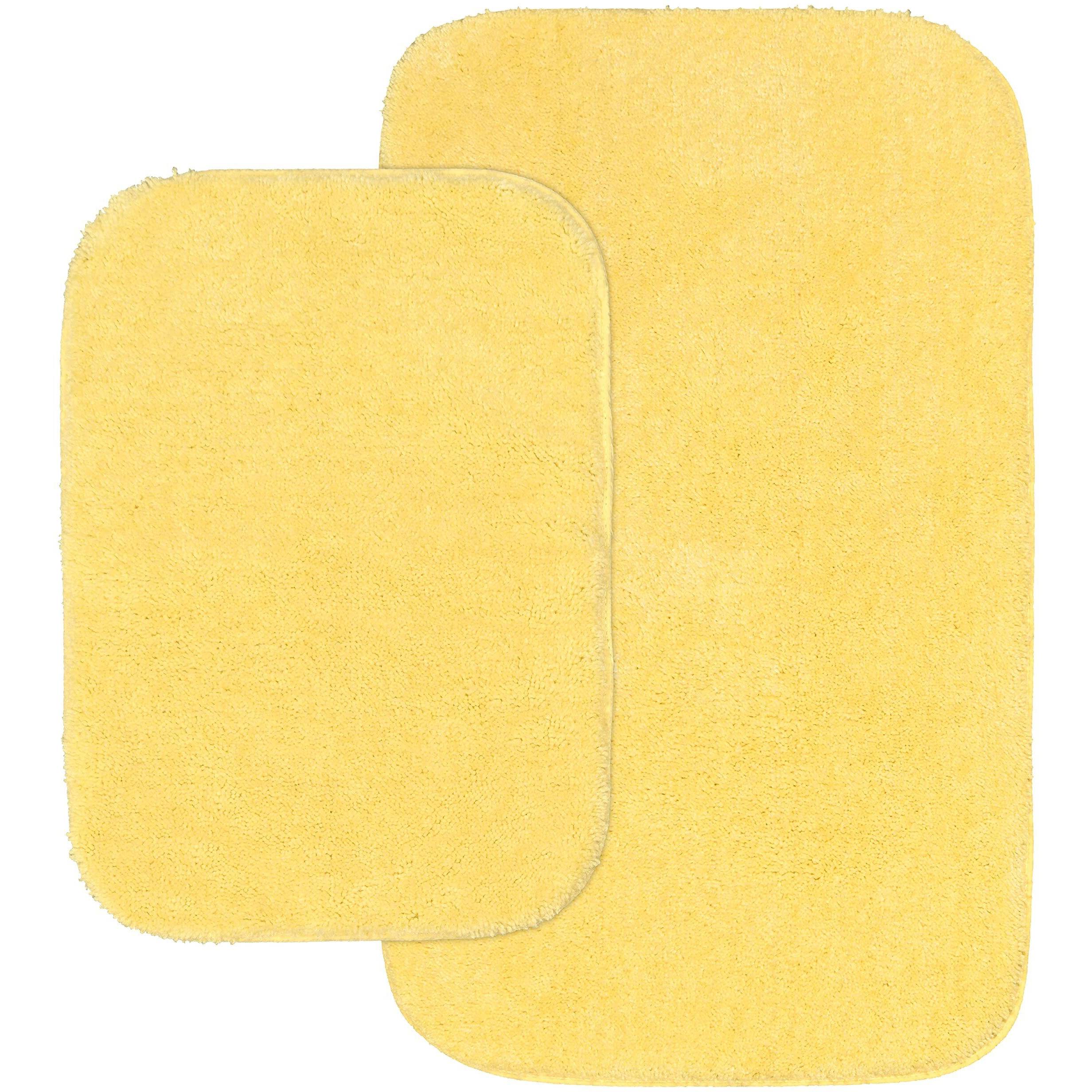 Garland Rug Traditional Bath Rug, 2-Piece Set, Rubber Ducky Yellow