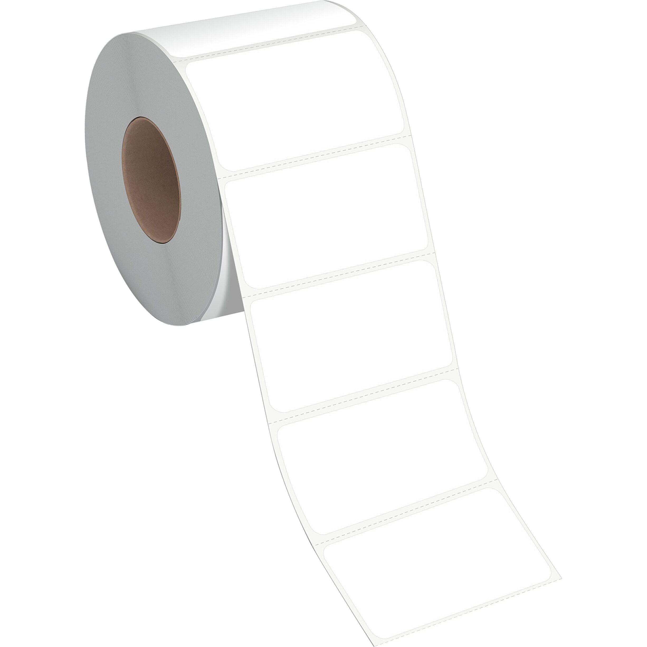 300Pcs Plain Name Tag Labels, Blank Name Badge With Permanent Adhesive Writable White Name Tag Stickers For School Office Home With Perforation Line(Each Measures 3.6"" X 2.2"")