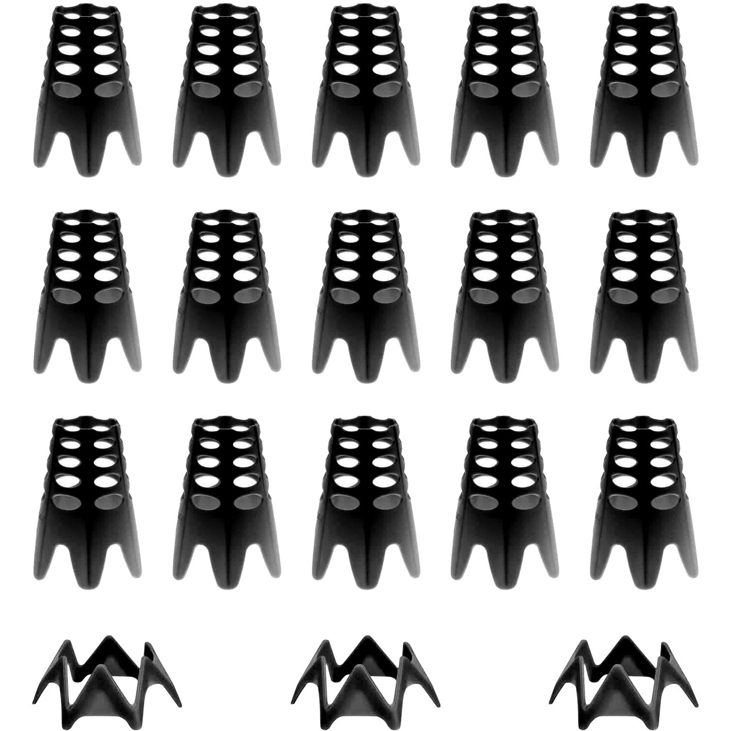 Eromap Golf Simulator Tees, 18 Pcs Indoor Golf Tees Golf Mat Tees Plastic Golf Tees Practice Golf Tees Perfect For Turf And Driving Range Winter Golf Tees, Tall + Short (Black)