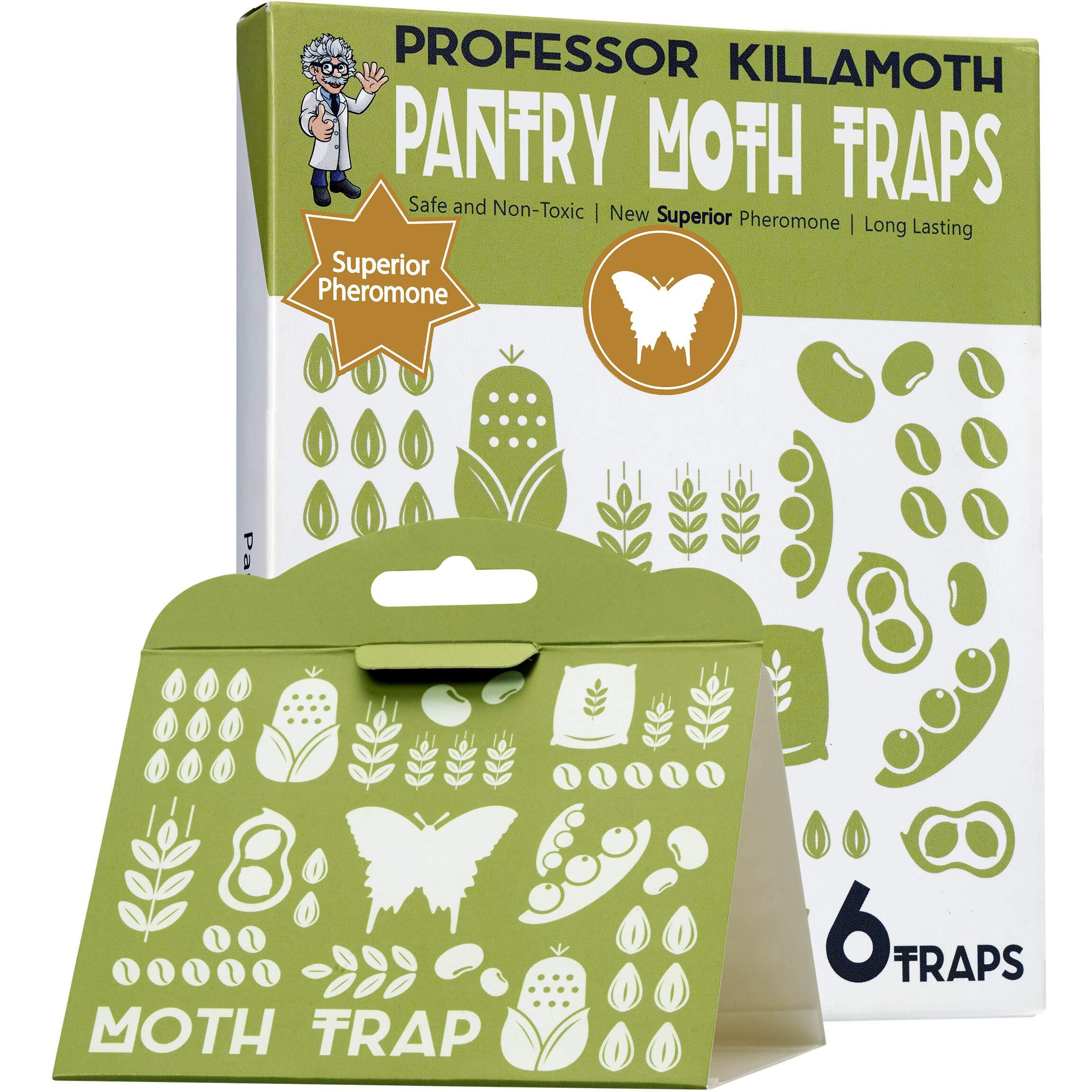 Superior Pantry Moth Traps With Pheromones Prime | No Insecticides | Safe, Non-Toxic And Child And Pet Friendly | Superior Attractant - 6 Traps