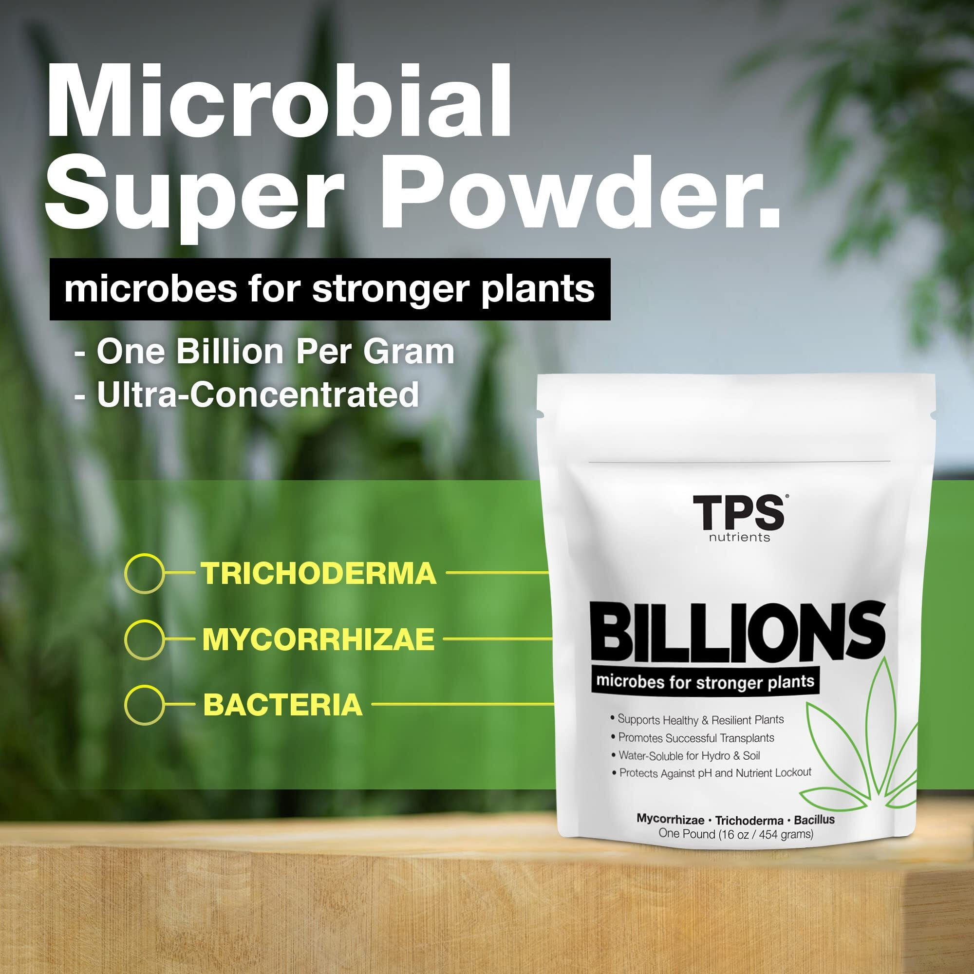 Tps Billions Concentrated Microbial Root Enhancer, 100% Water-Soluble With Mycorrhizae, Bacteria And Trichoderma, 8 Oz (1/2 Pound)