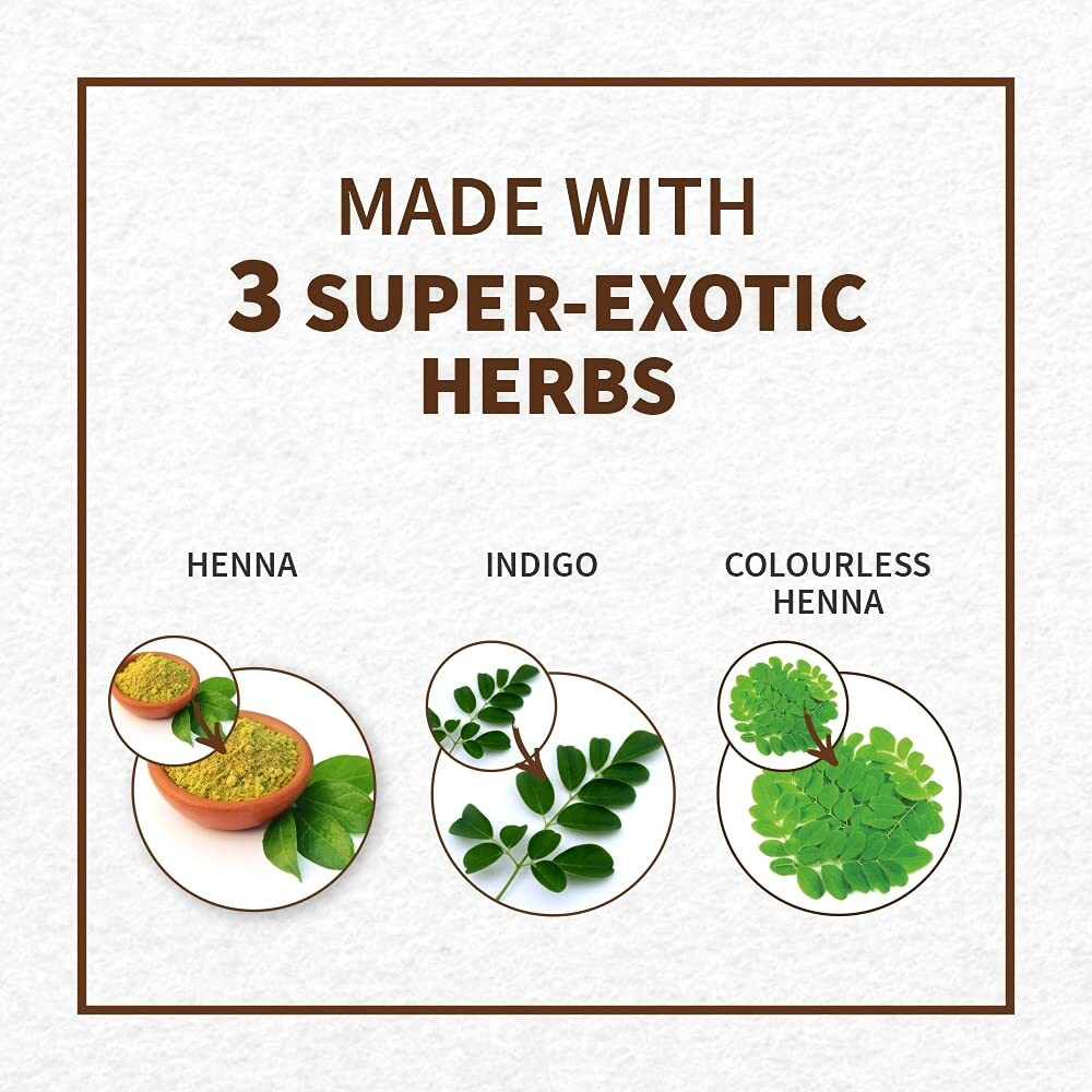 Indus Valley Bio Organic Natural Henna Hair Color For Grey Hairs -100Gm (Chestnut Brown)