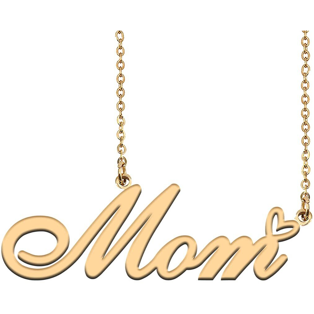 Huan Xun Customized Nameplate Necklace Charm Jewelry For Mom Mom