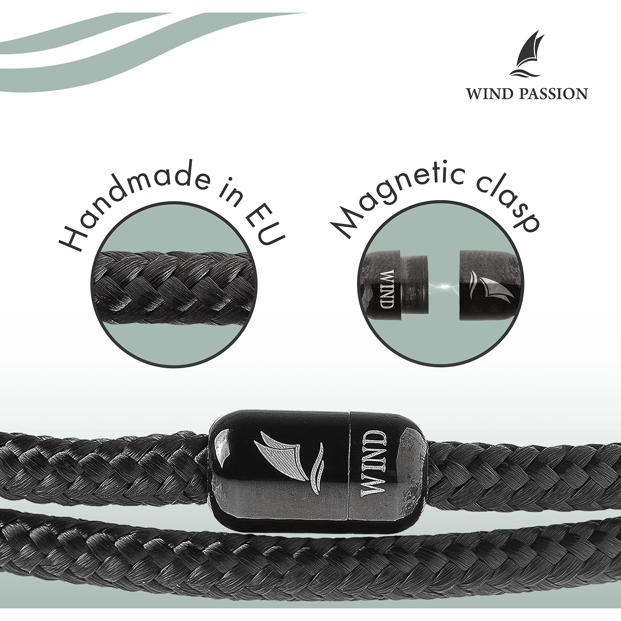 Wind Passion - Paracord Rope Braided Bracelet For Men & Women Who Love Nature & Outdoor Experiences - Waterproof And Stylish
