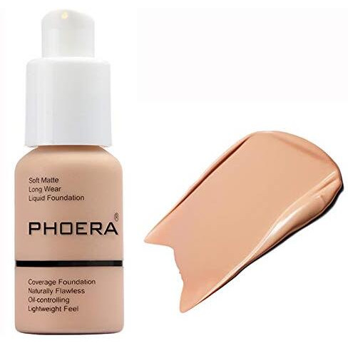 30Ml Phoera Foundation Full Coverage Foundation Flawless Concealer Foundation Matte Oil Control Concealer Long Lasting Moisturizing Base Liquid Cover Cream Colour Changing Foundation For Women&Girls