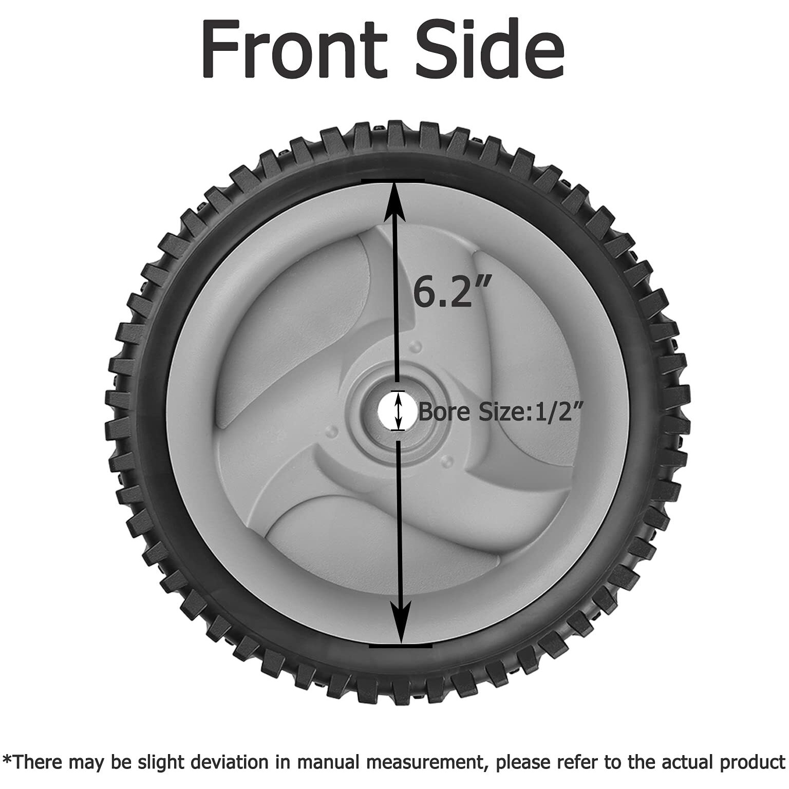 Fourtry Front Drive Wheels Fit For Craftsman Mower - Front Drive Tires Wheels Fit For Craftsman & Hu Front Wheel Drive Self Propelled Lawn Mower Tractor, Replaces 583719501 194231X460, 2 Pack, Gray