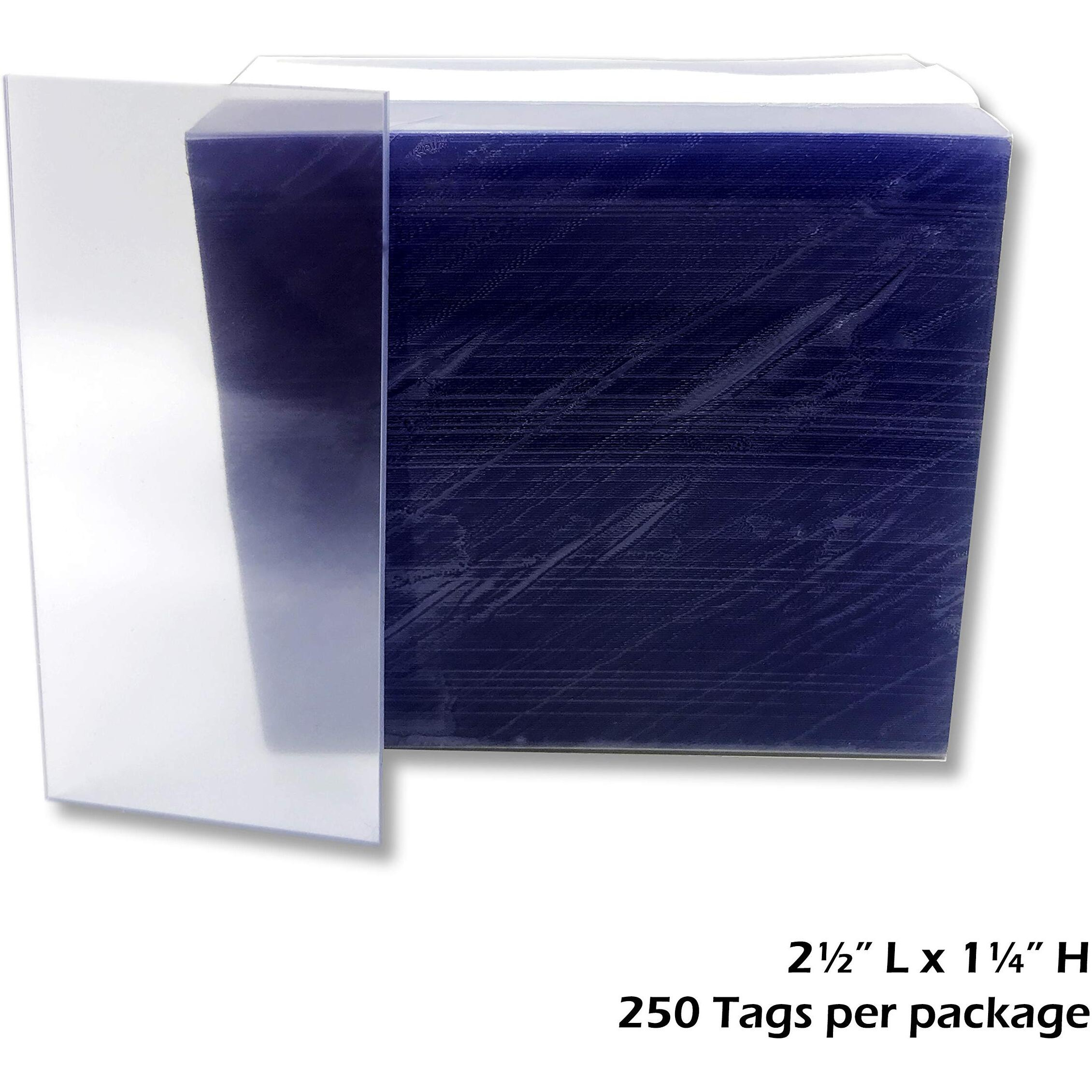 1.25X2.5 "" Clear Plastic Tags, Shelf Label Holders - 1000 Pack