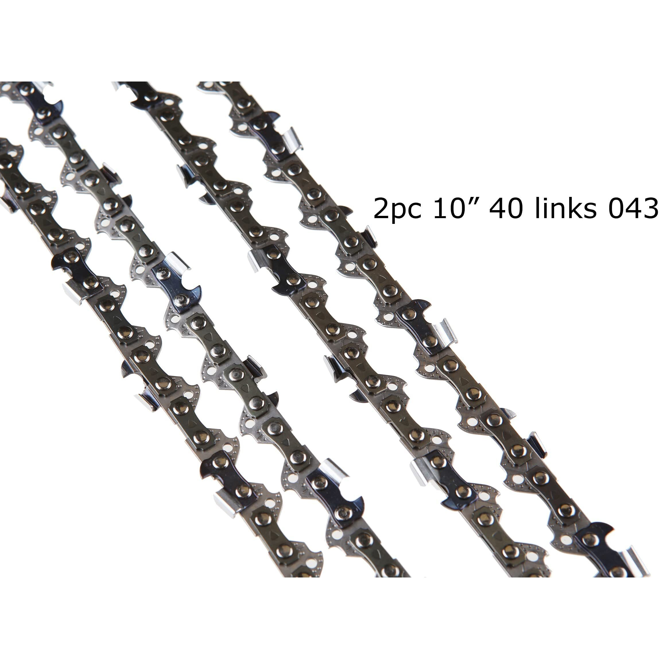2Pc 10-Inch Replacement Chain For Black & Decker Lcs1020 20V Max Lithium Ion Chainsaw
