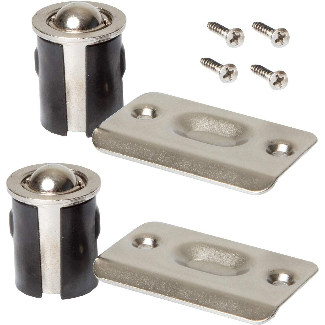 Ilyapa Ball Catch Door Hardware For Closet, Satin Nickel 2 Pack