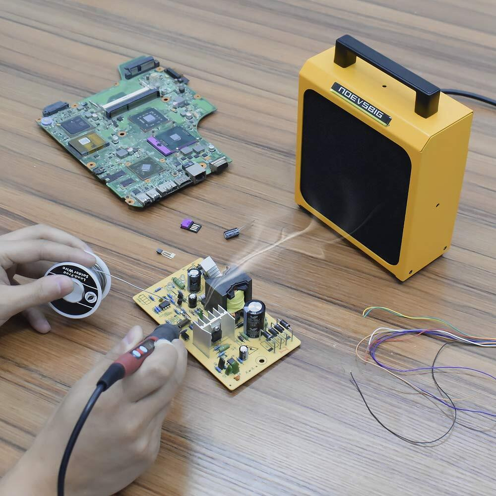 Solder Fume Extractor Smoke Absorber Remover Smoke Prevention Absorber Diy Working Fan For Soldering Station (6.7""*6.1""*2.7"")