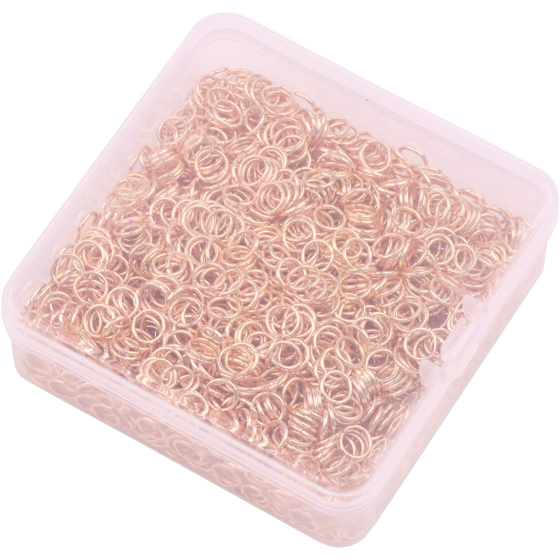 Yaka 1600Pcs 7Mm Kc Gold Plated Iron Open Jump Rings Connectors Bulk For Diy Craft Earring Necklace Bracelet Pendant Choker Jewelry Making Findings And Key Ring Chain Accessories (7Mm, Kc Gold)