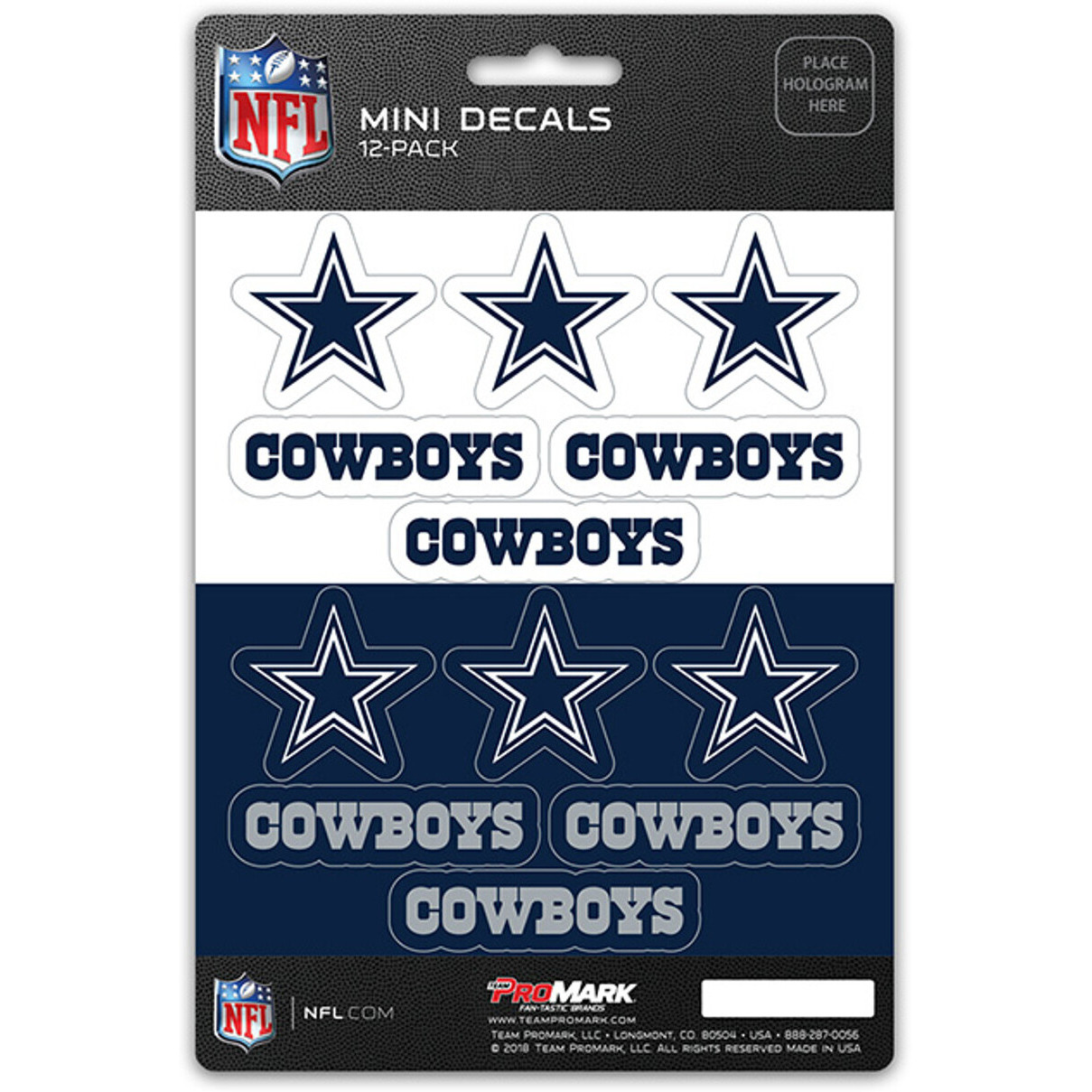 Dallas Cowboys Decal Set Mini 12 Pack