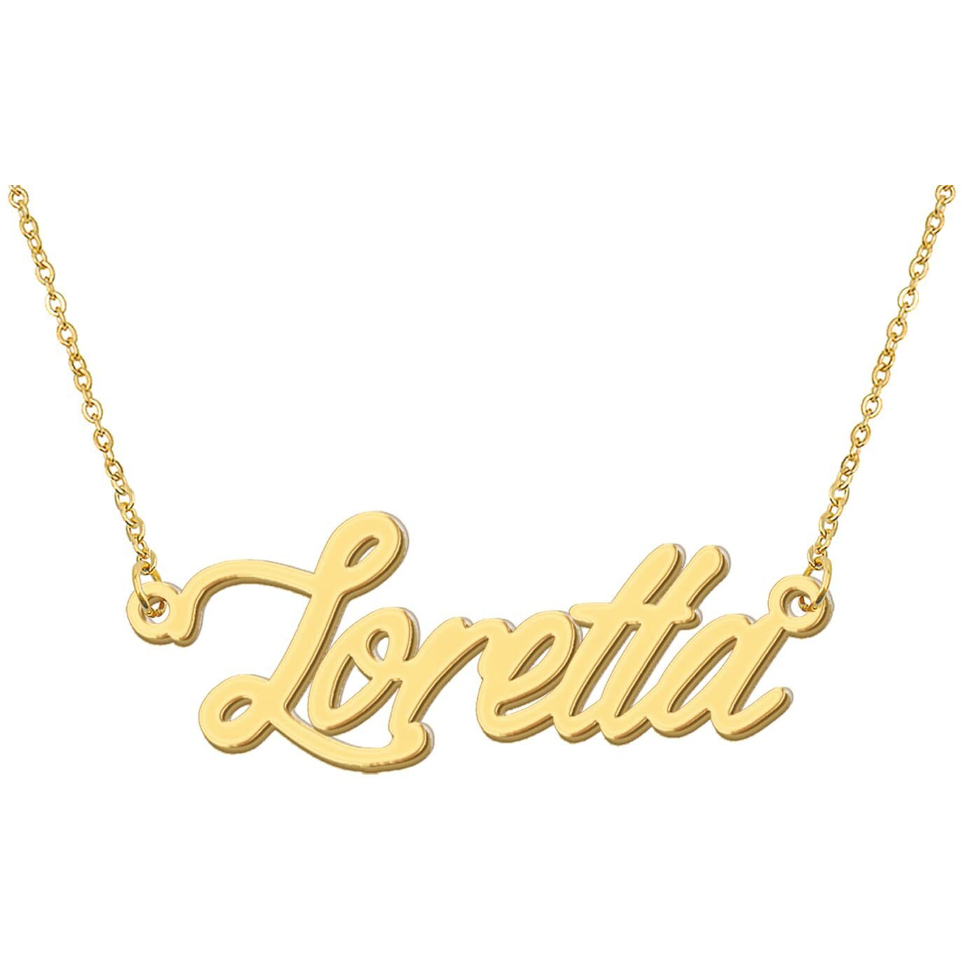 Aoloshow Loretta Mama Initials Name Necklace Cursive Script Name Necklace Womens Jewelry