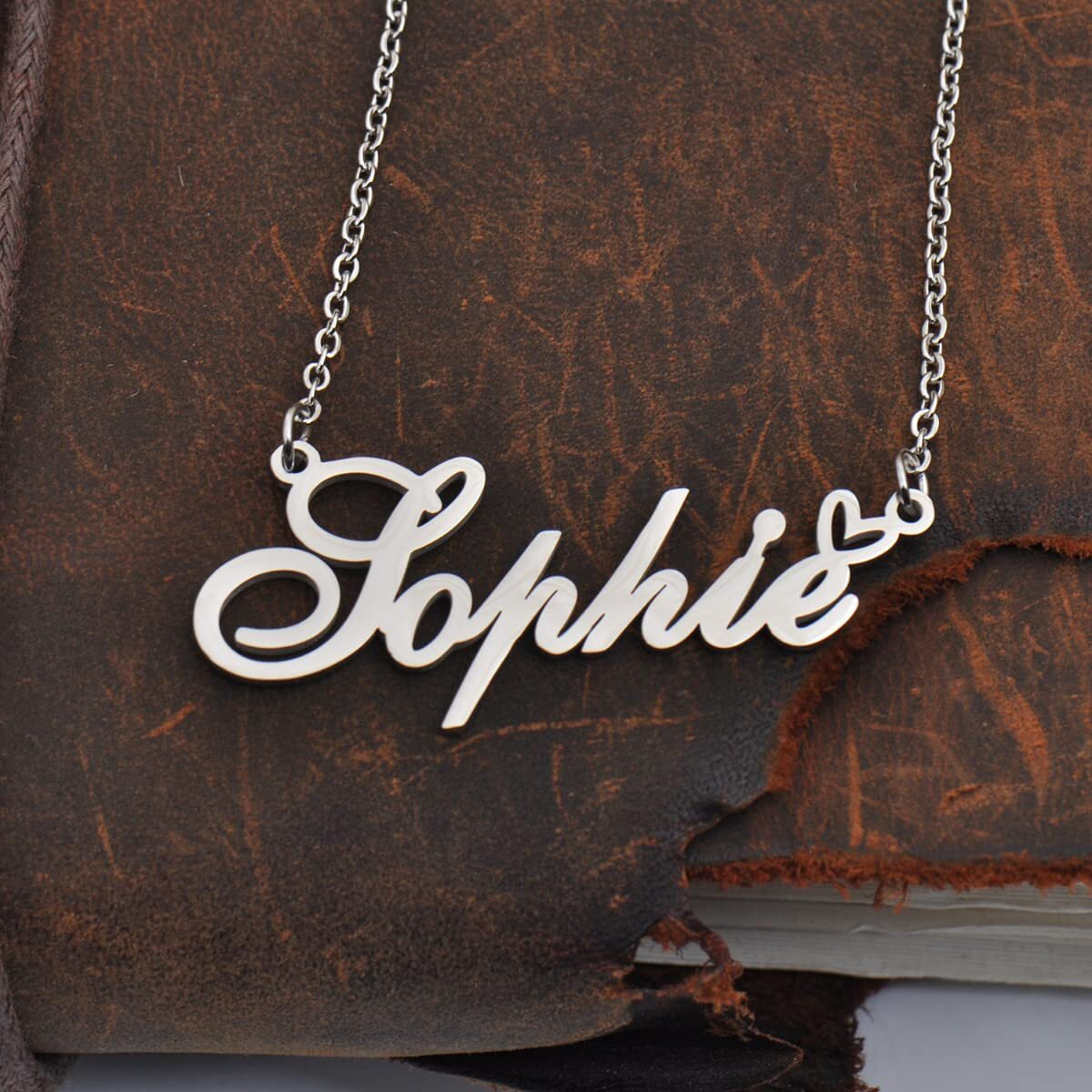 Heart Name Necklace For Women Silver Joey Ideal