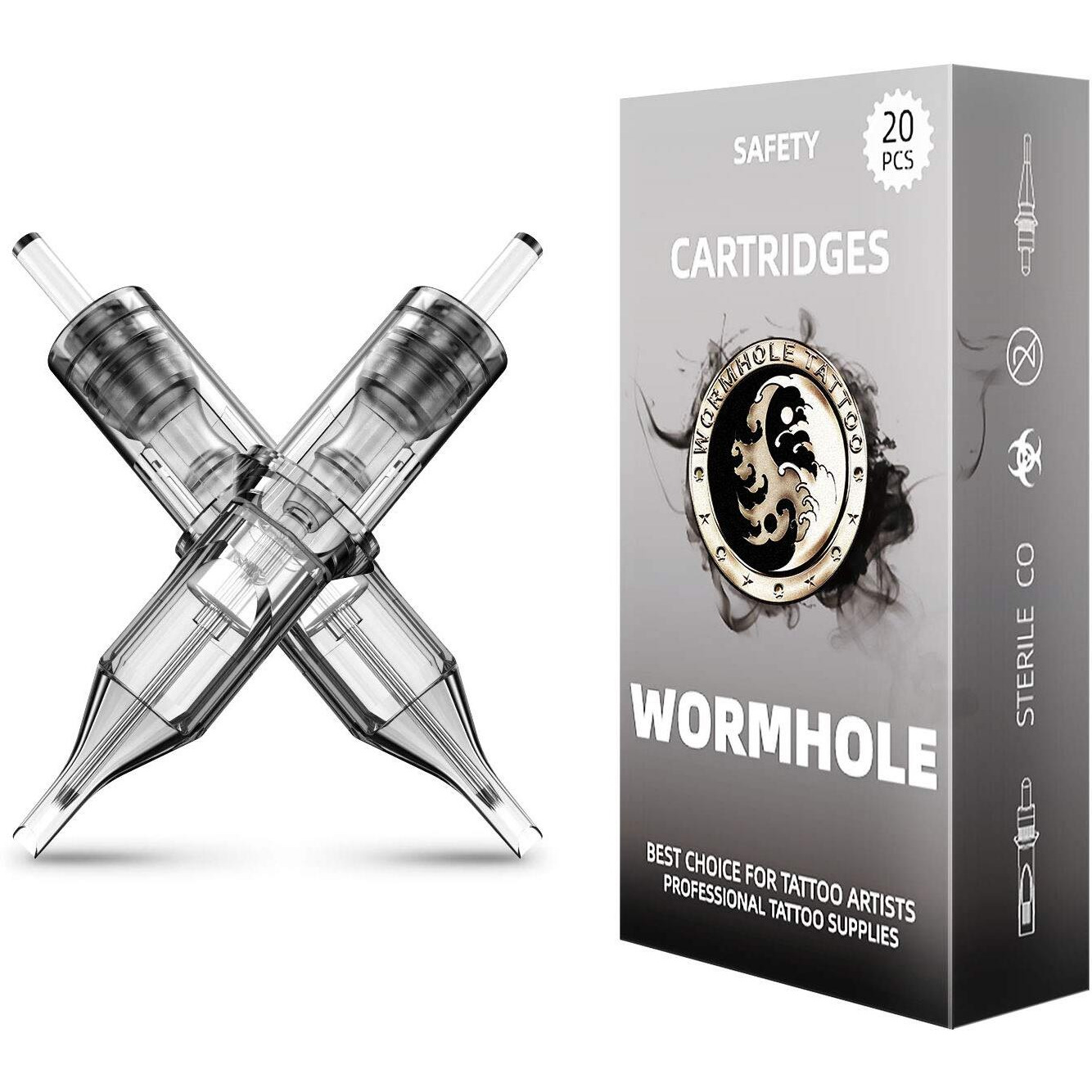 Wormhole Tattoo Cartridge Needles, 3Rl Tattoo Needles 20Pcs Disposable Tattoo Needle Cartridge Round Liner Cartridge Needles For Tattoo Pen Tattoo Machine Tattoo Supplies 1203Rl