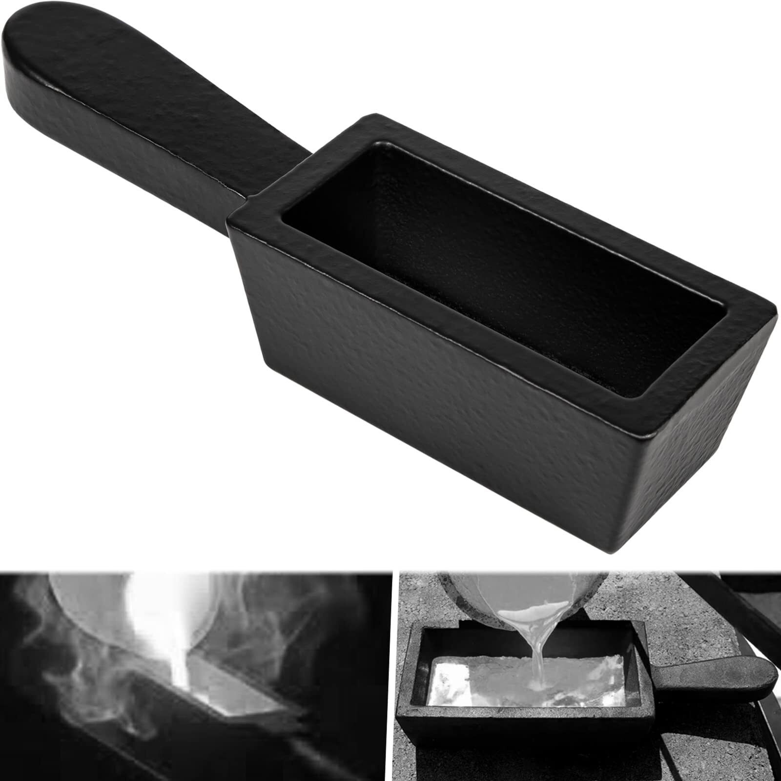 25 Oz Troy Ounce Gold Bar Loaf Cast Iron Ingot Mold Perfect For Custom Smelting Pouring Melting Casting Refining Gold Silver Copper Aluminum Brass Precious Metals