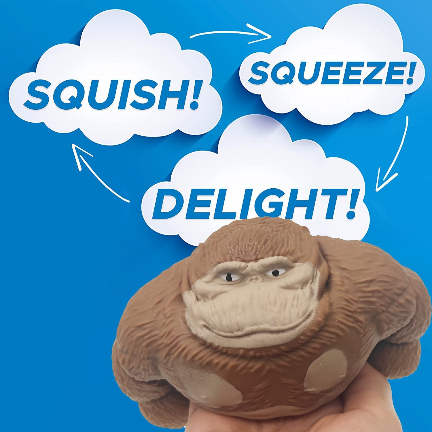 Monkey Toy Figure For Kids And Adults, Decompress And Stretch Stress Gorilla, Stress Relief Toy For Children And Adults, Gift For Easter, Birthday