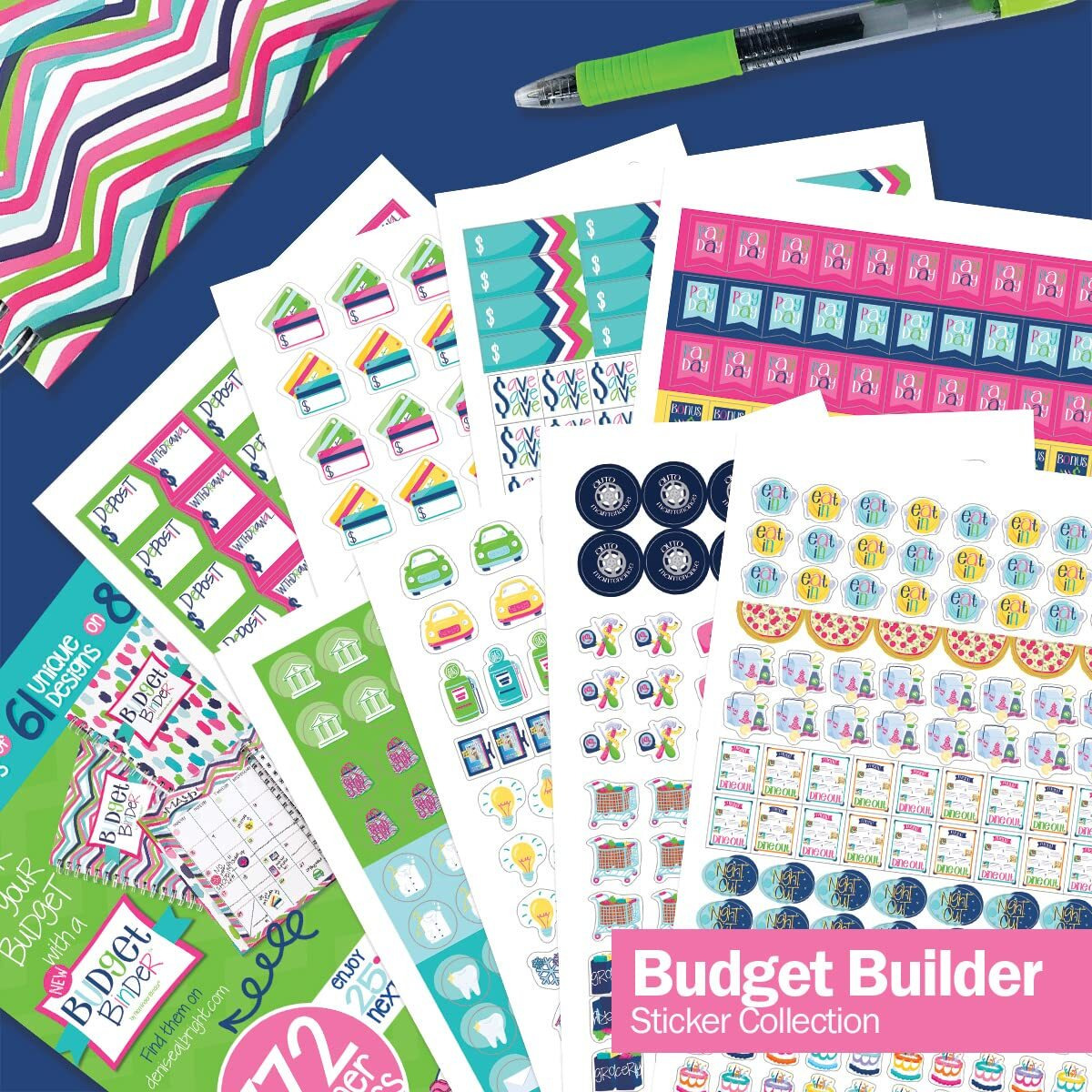 772 Planner Stickers - Budget Planning Collection. Bill Due Date Reminders, Expense Tracking, Savings Goals, Auto Expenses, Holiday Spending, Eating Out Spending