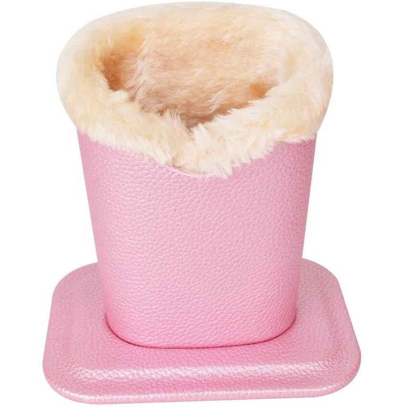 Baitaihem Pack Of 2 Plush Lined Eyeglasses Holder Stand Protective Glasses Case For Desks Or Nightstands(Pink)