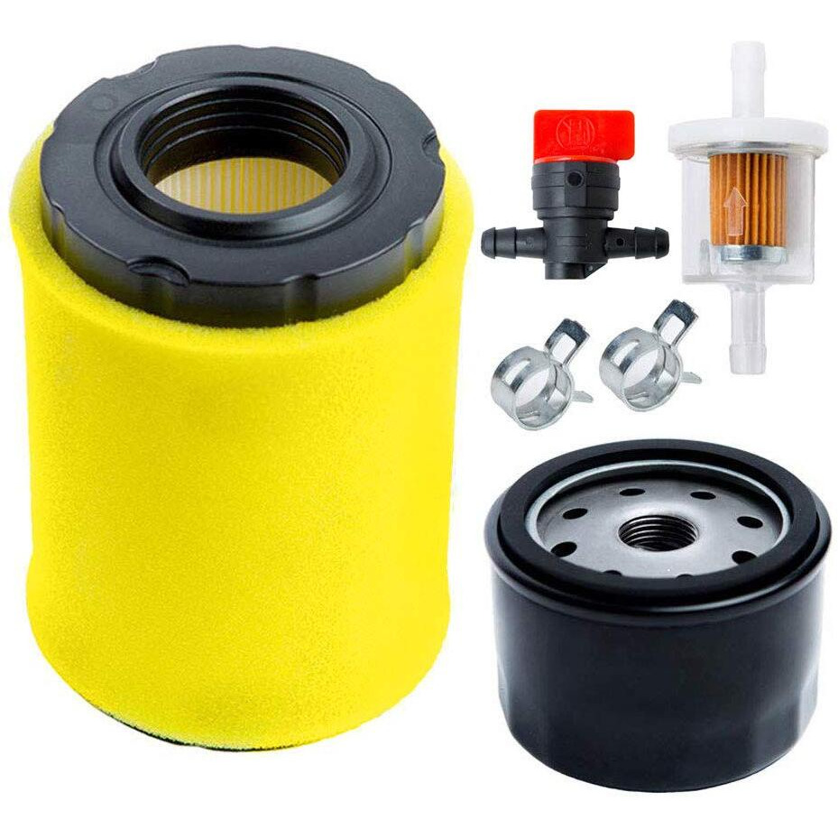 Hoodell 796031 Air Filter With Tune Up Kit, Compatible With Briggs And Stratton 591334 492932 696854, John Deere D100 D110 D125 D130, Husqvarna Yth22V46, Lawn Mower Oil Filter