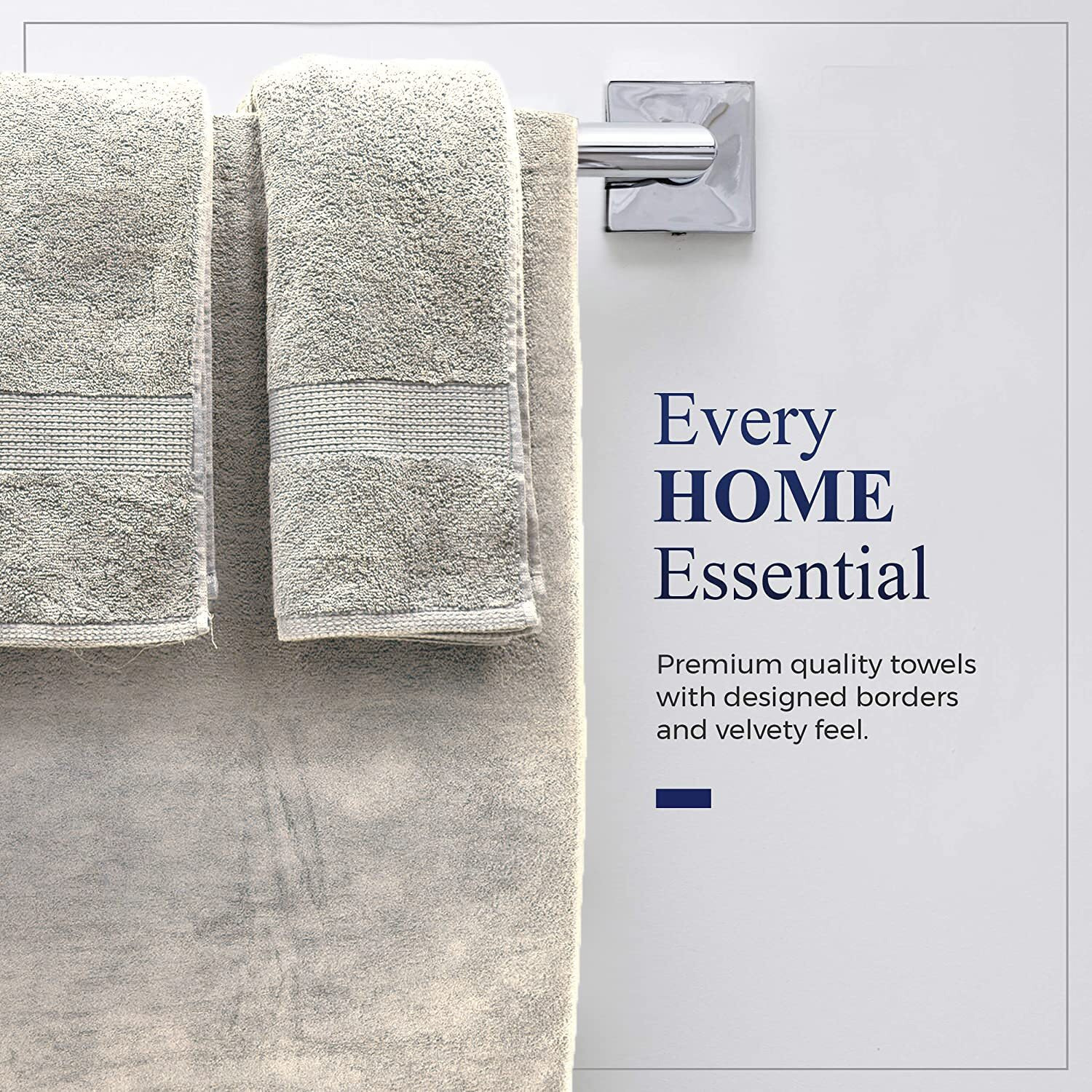 Lane Linen Bath Sheets Bathroom Towel Set- 4 Pack 100% Cotton Extra Large Bath Towels, Oversized Bath Towels, Bath Towels, Bathroom Set, Shower Towels, Bath Towel Sets For Bathroom, 35X66 - Platinum