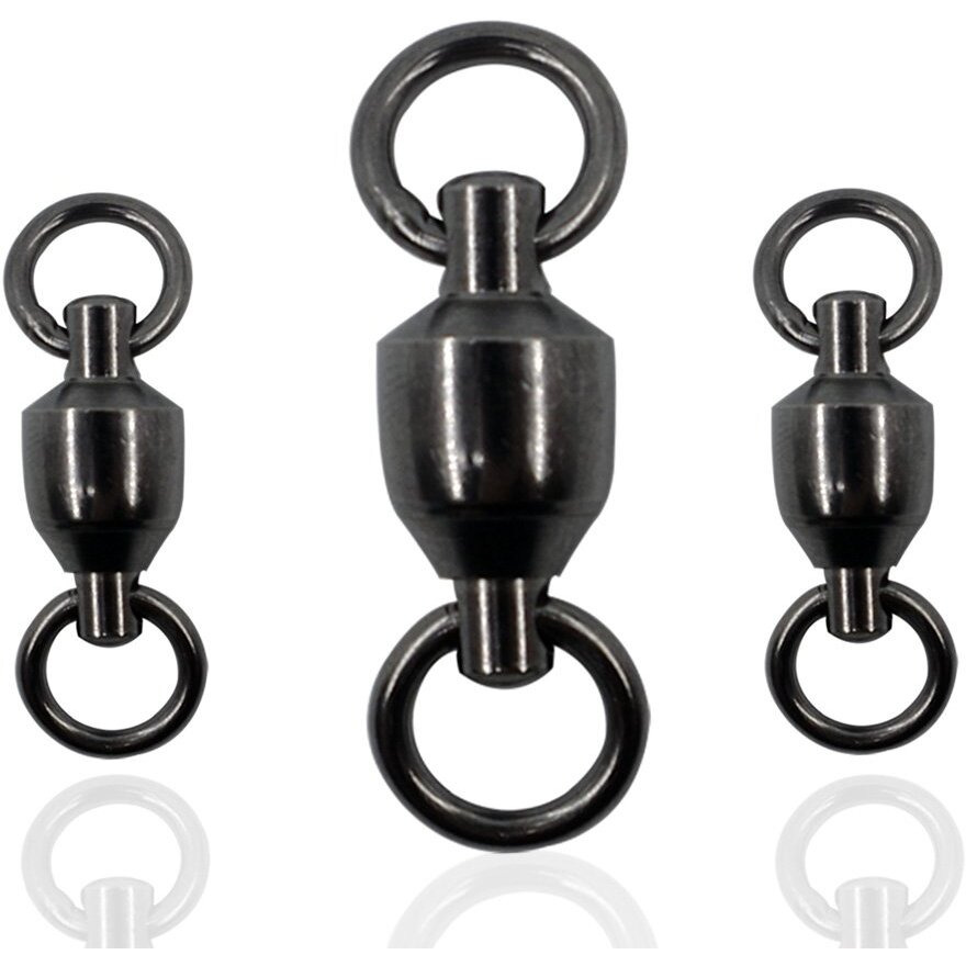Ball Bearing Swivels Fishing, 25Pcs Barrel Swivels Fishing Tackle Stainless Steel Welding Rings High Strength Saltwater Fishing Swivels Connectors (Size4 200Lbs 25Pcs)