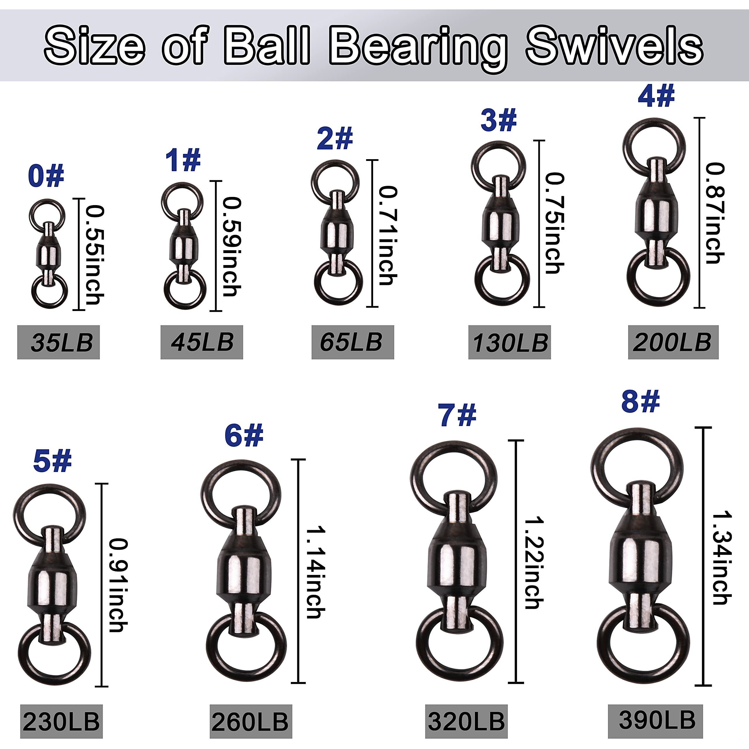 Ball Bearing Swivels Fishing, 25Pcs Barrel Swivels Fishing Tackle Stainless Steel Welding Rings High Strength Saltwater Fishing Swivels Connectors (Size4 200Lbs 25Pcs)