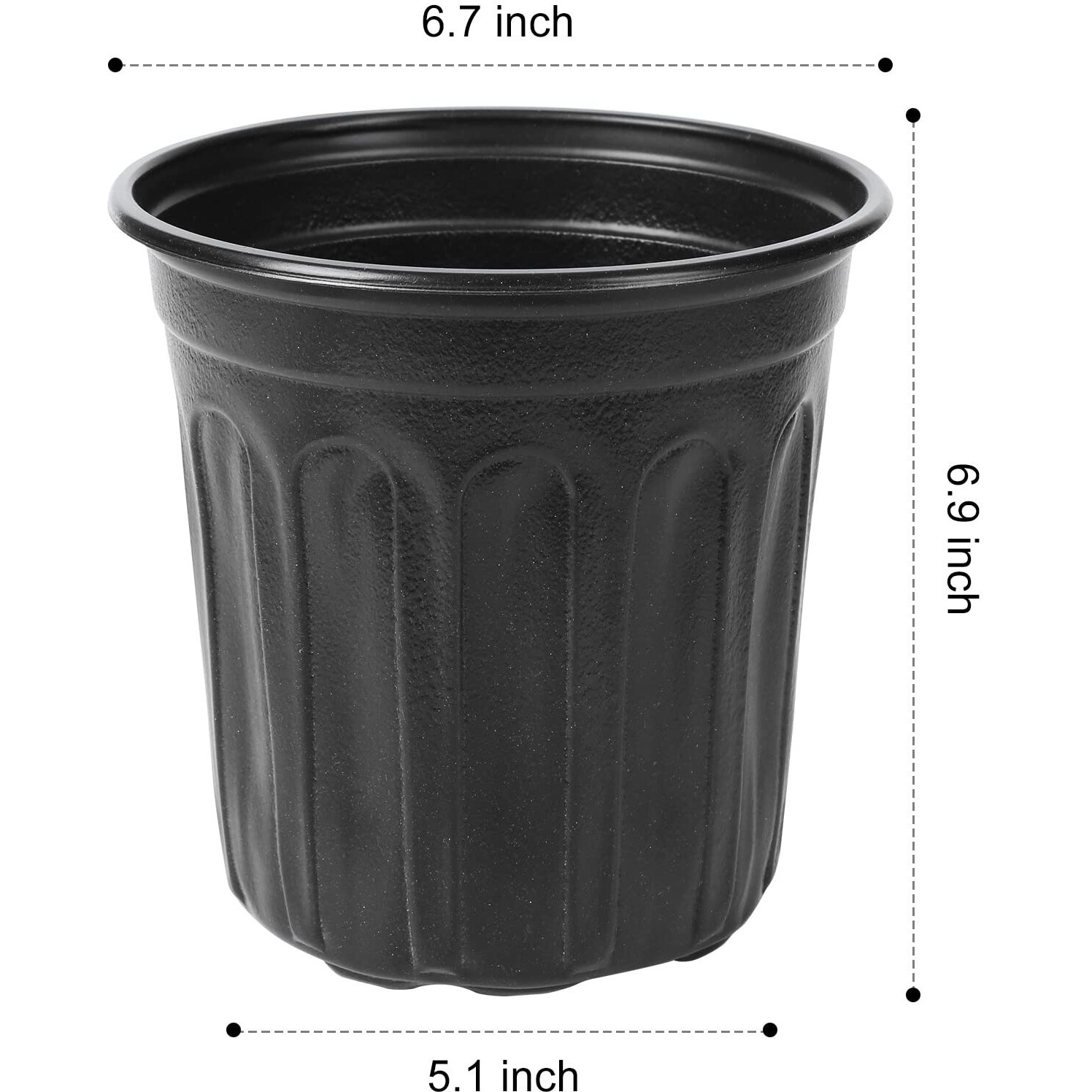 Jeria 100-Pack 1 Gallon Flexible Plant Nursery Pots With 100Pcs Plant Labels,Thickened Soft Plastic Seedling Pots,Seed Starting Pot Flower Plant Container For Succulents, Seedlings
