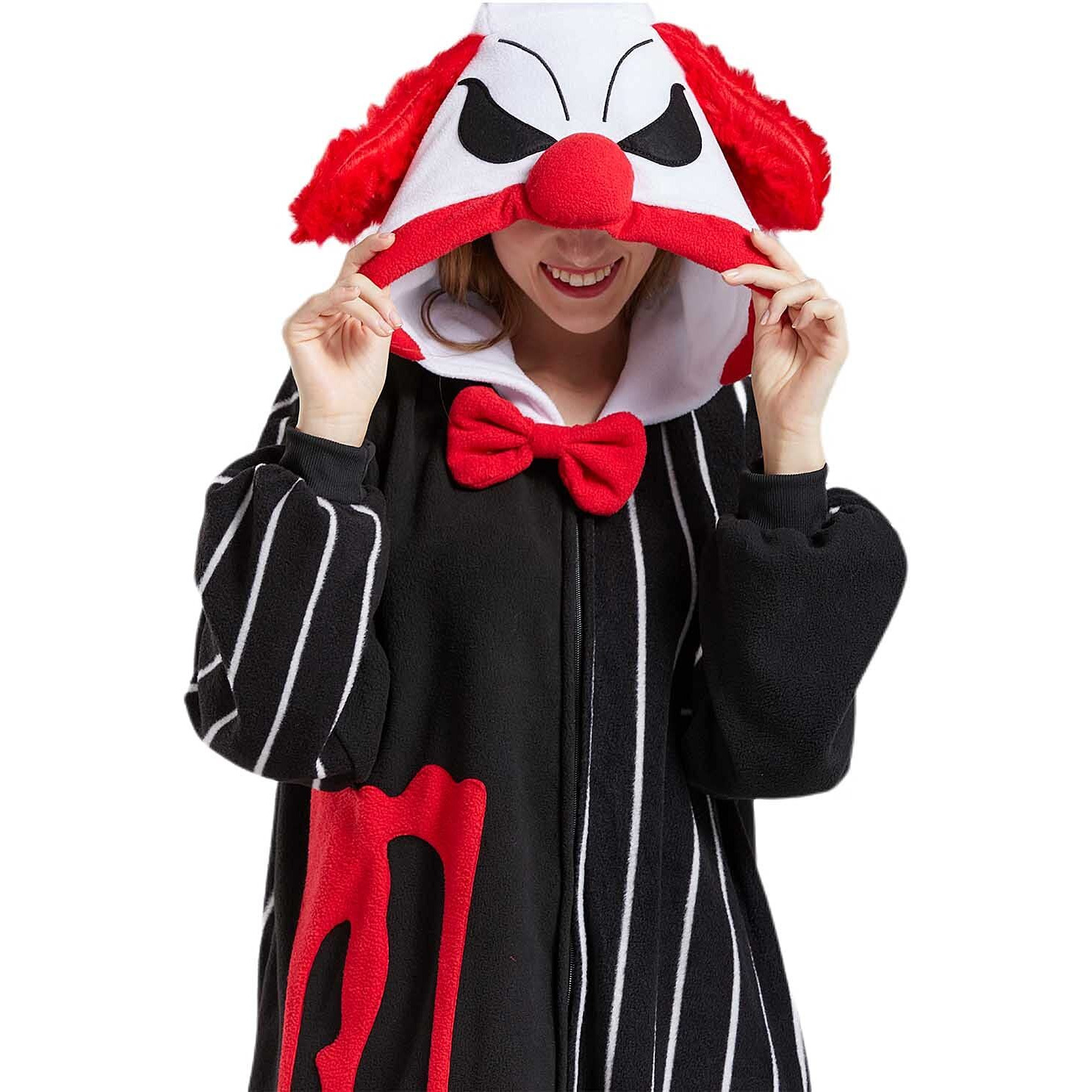 Darkcom Onesies Pajamas Adult Animal Costume Cosplay Clown One Piece Unisex Homewear Polar Fleece Sleepwear