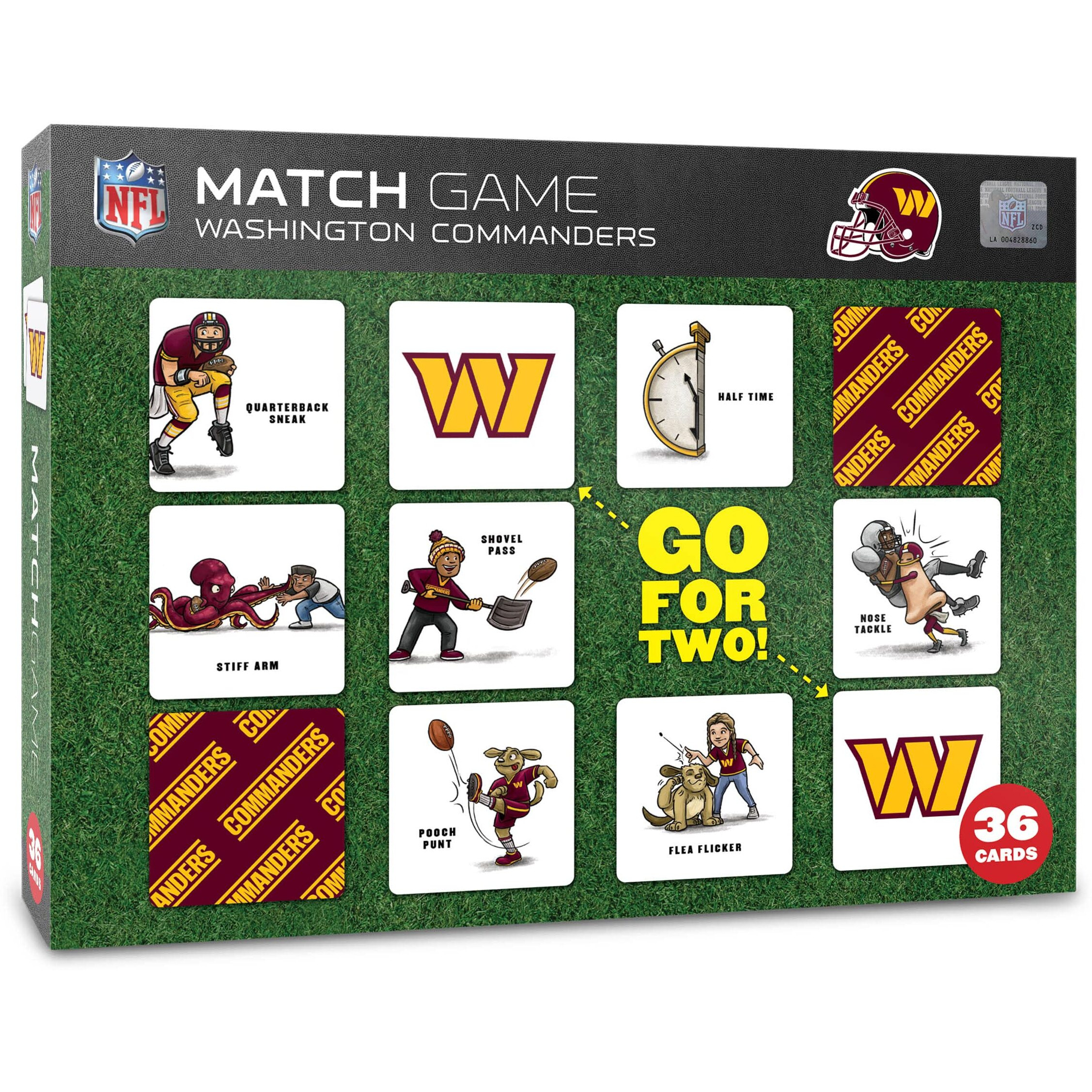 Youthefan Nfl Washington Commanders Licensed Memory Match Game