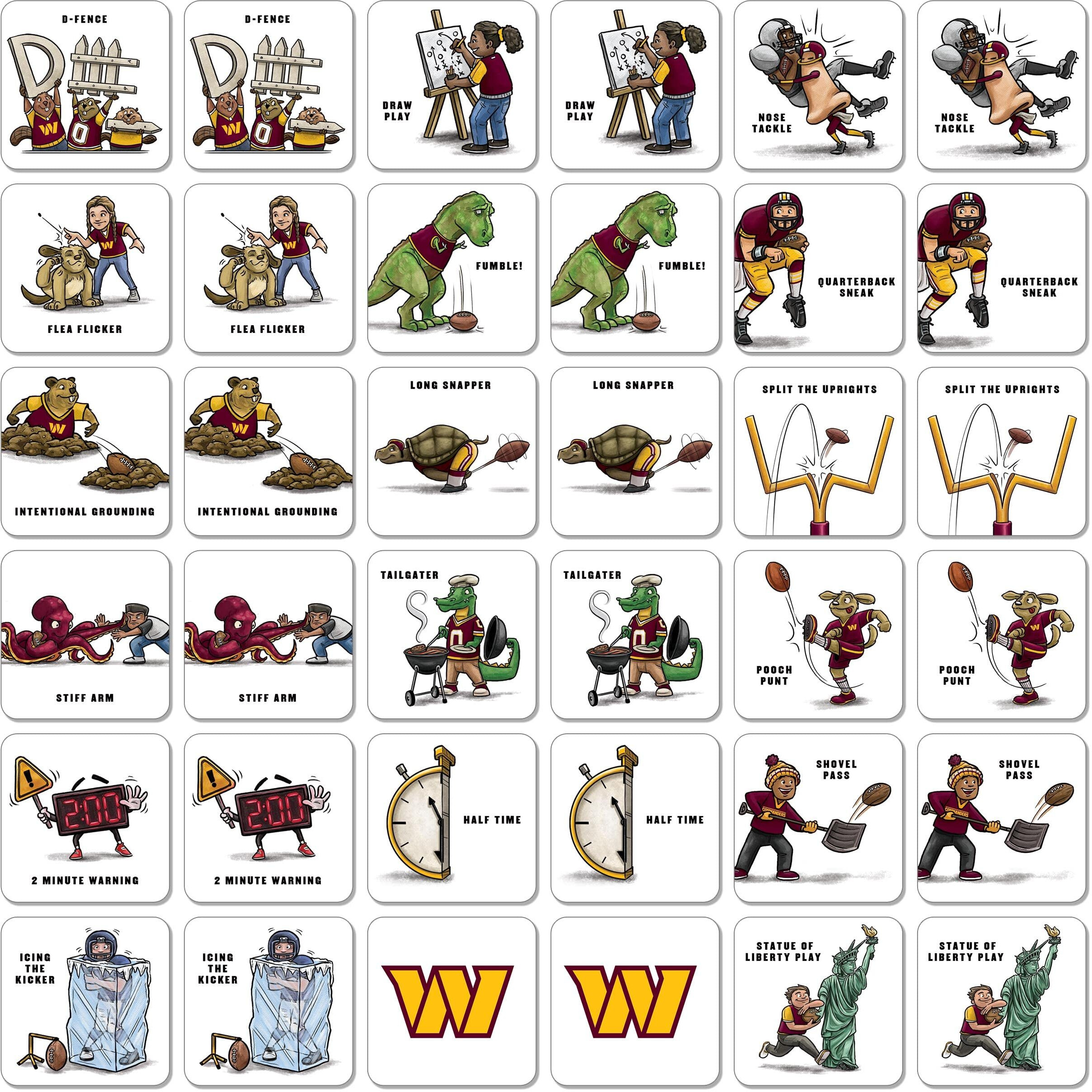 Youthefan Nfl Washington Commanders Licensed Memory Match Game