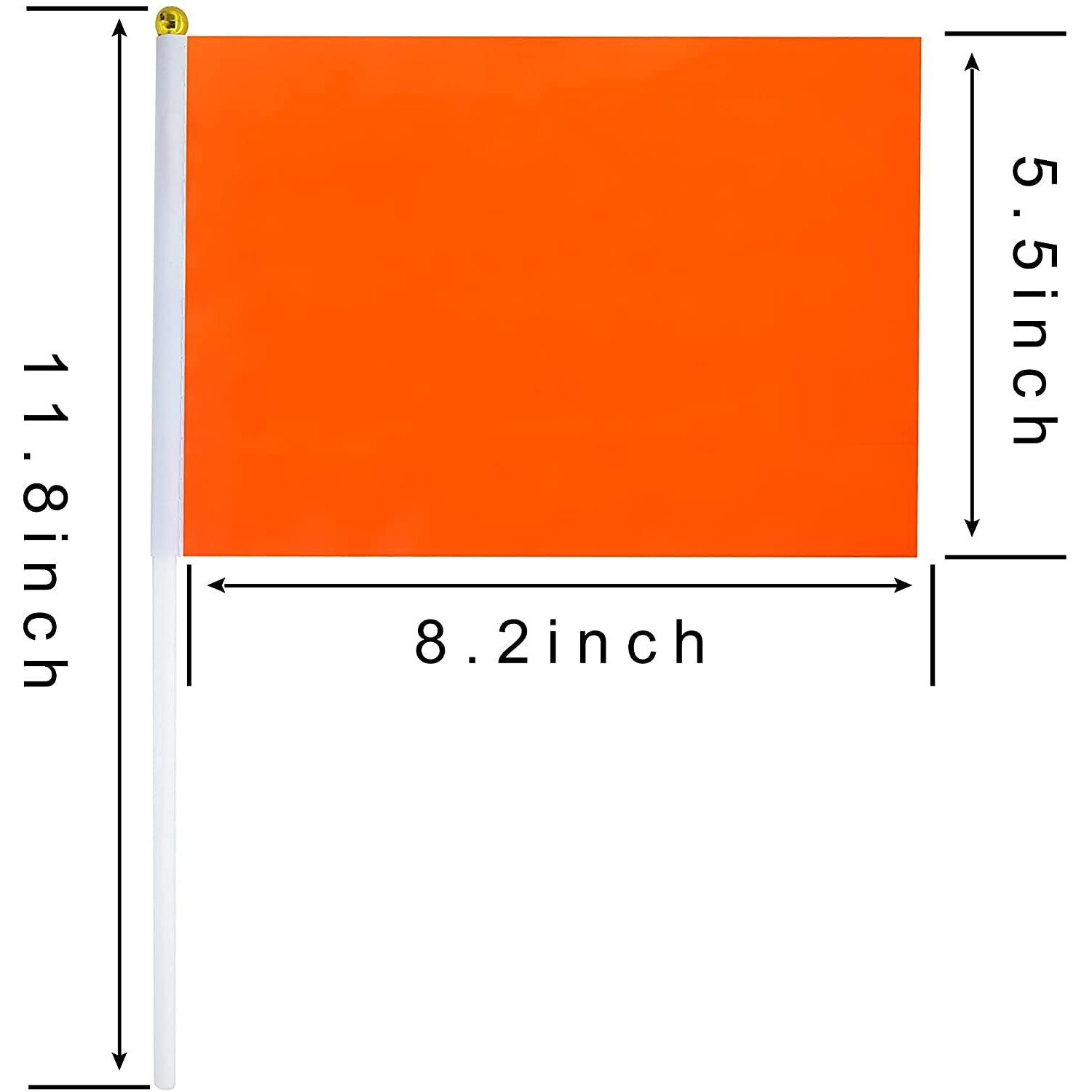 Wxtwk 50 Pack Solid Orange Flag Small Mini Plain Orange Diy Color Flags On Stick,Marking Decoration Supplies,Grand Opening,Kids Birthday,Party Events Celebration
