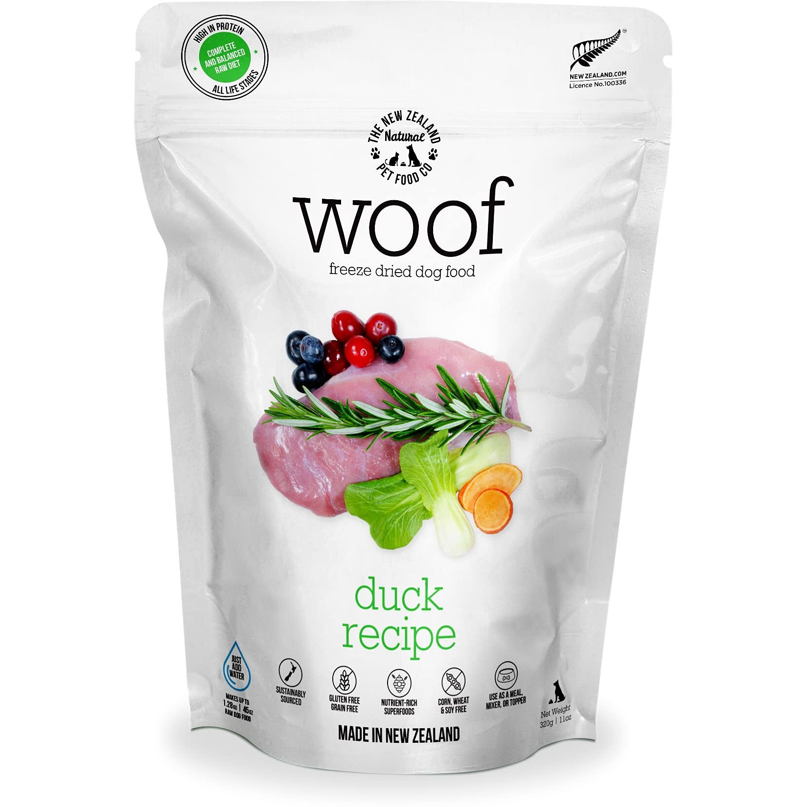 Woof Duck Freeze Dried Food 9.9Oz