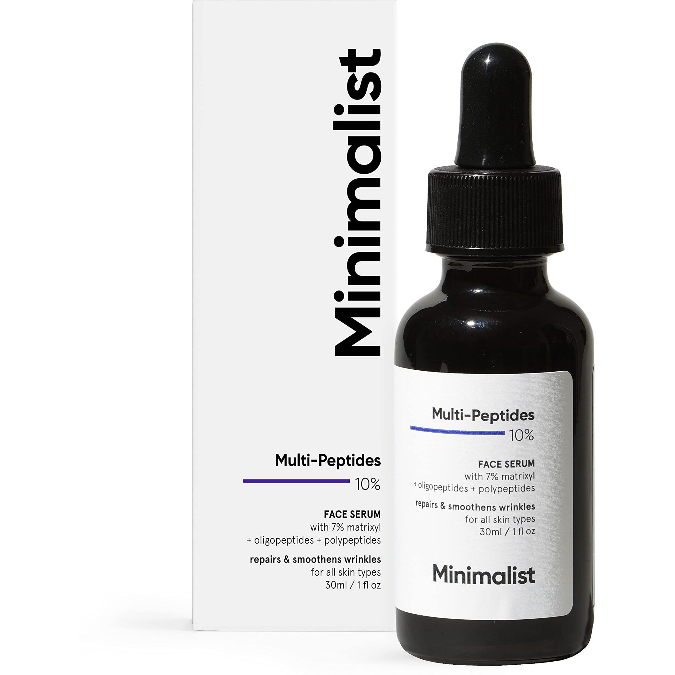 Minimalist Multi Peptide Night Face Serum For Ageless Younger Skin, 30 Ml  Collagen Boosting, Hydrating & Overnight Repair Serum For Women & Men With 7% Matrixyl 3000 & 3% Bio-Placenta