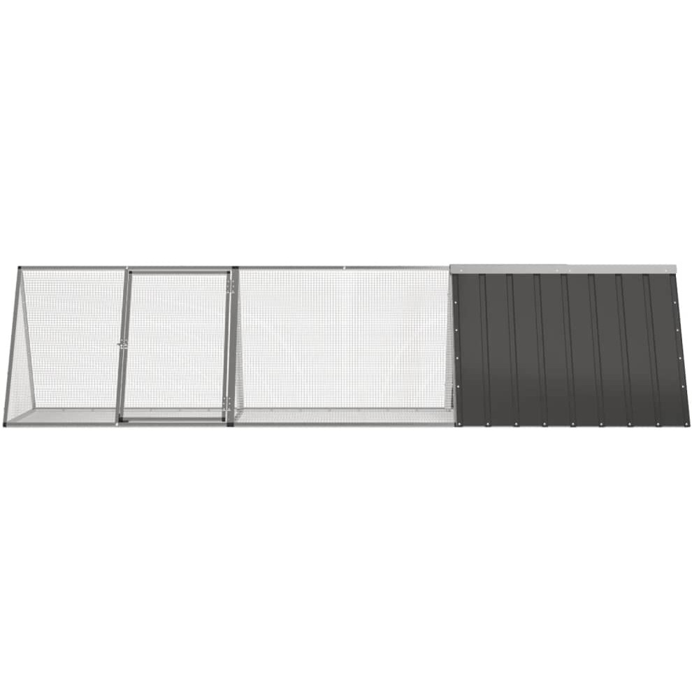 Vidaxl Rabbit Cage Anthracite 119.1"&quotX31.7"&quotX28"" Galvanized Steel